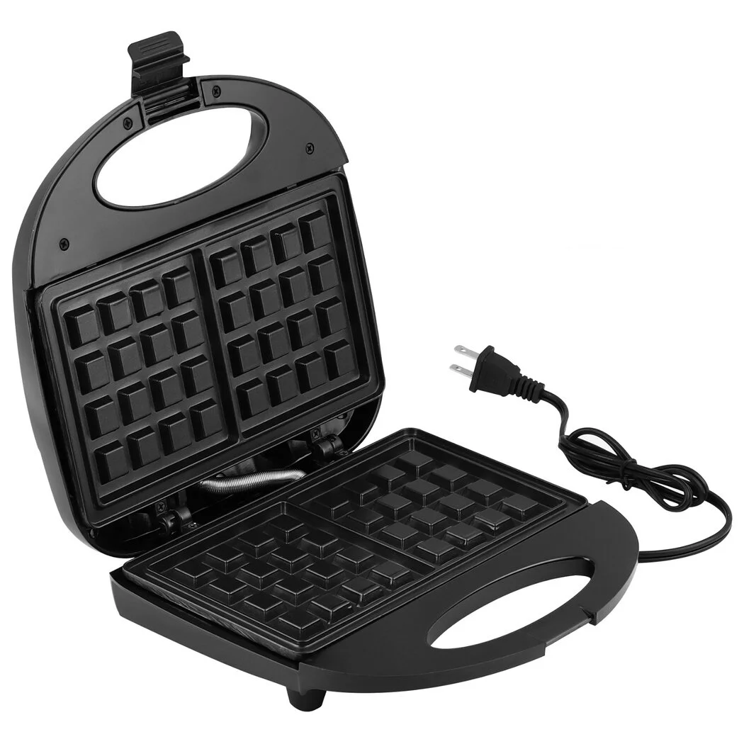 Waffle Maker with Nonstick Plate, 750W No-drip Waffle Maker, Portable Waffle Iron with Anti-scald Handle, Waffle Press, Breakfast Machine with Indicator Lights, Easy to Clean