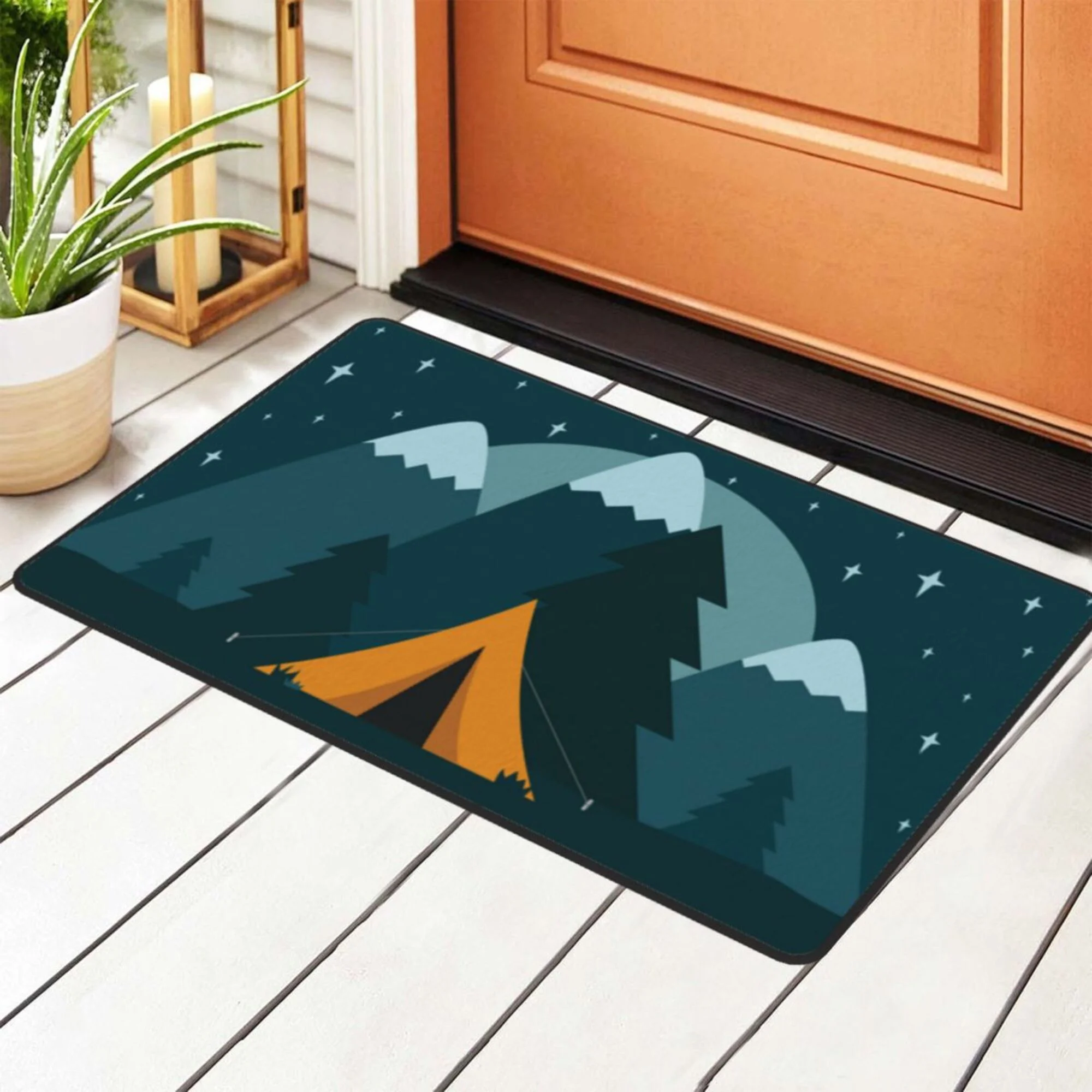 XMXY Adventure Travel Tented Camp Area Rugs Doormat Outdoor Entrance , Facecloth Non-slip Floor Mat Rug for Living Room Kitchen Sink Area Indoor 72