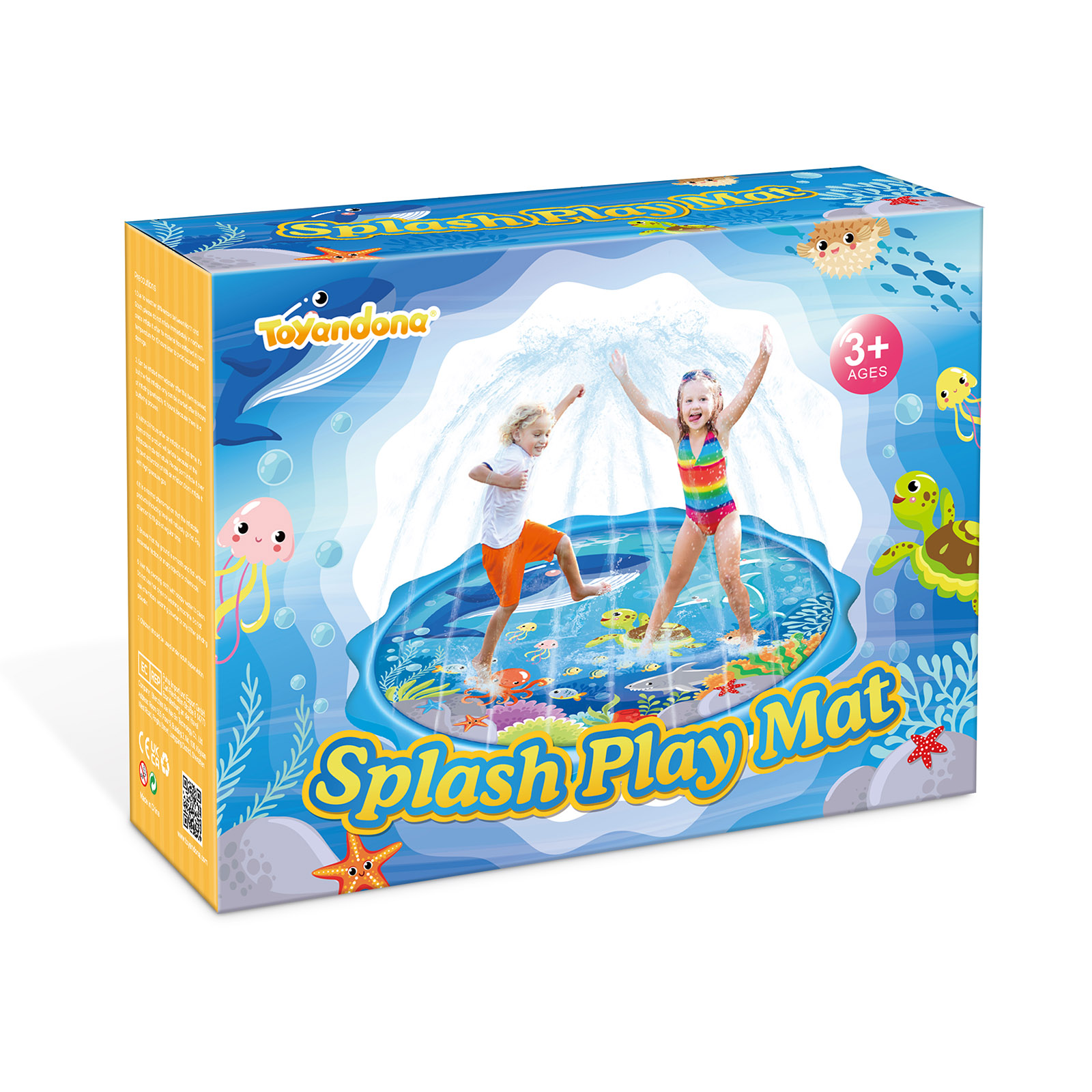 Sprinkle and Play Mat, 170CM Sprinkler Pad for Kids, Kids Sprinklers for Summer Outdoor Garden Beach