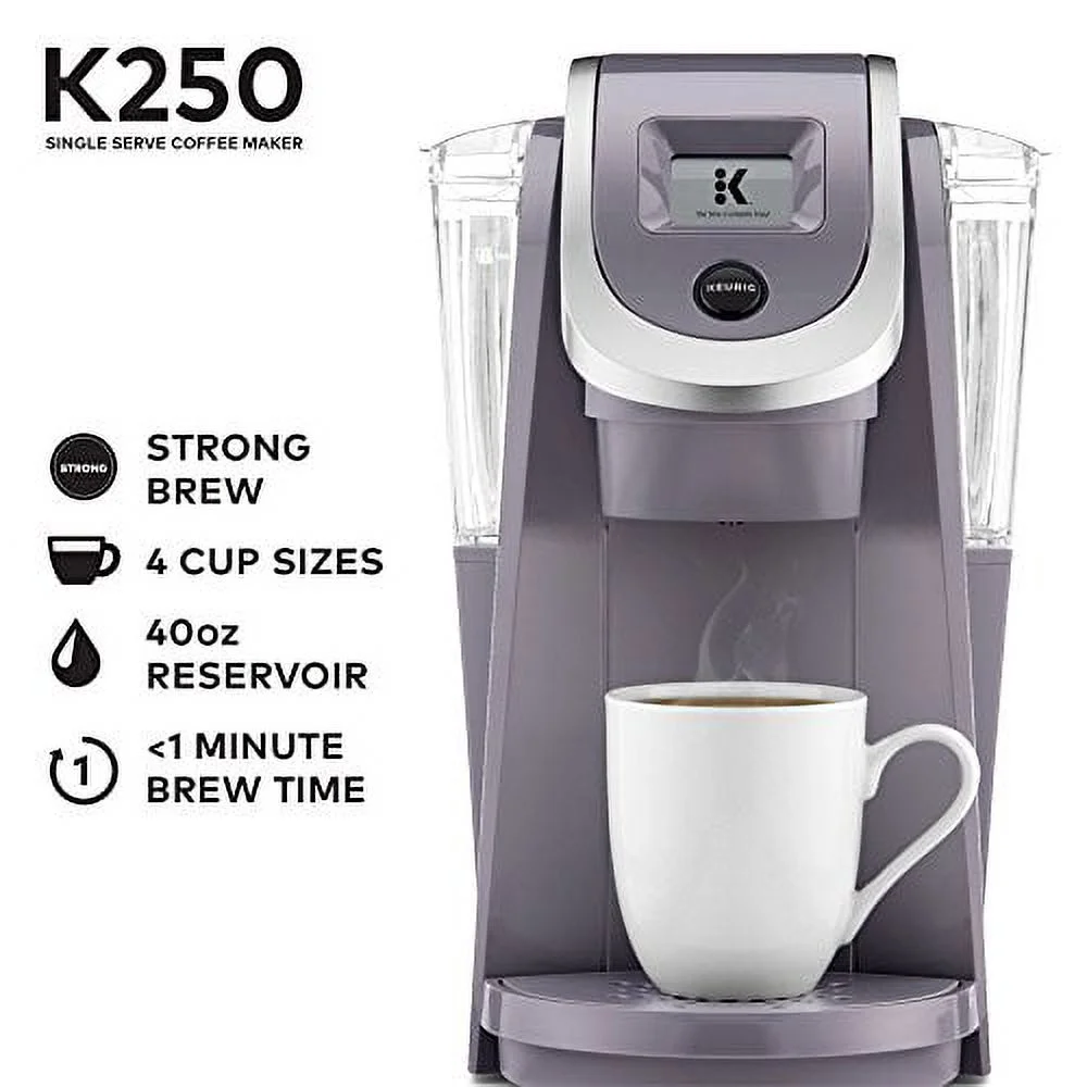 Keurig K250 PLUS 2.0, Brewing System Single Serve Plus Coffee Maker, PLUM GRAY (Newest Color, Very Rare)