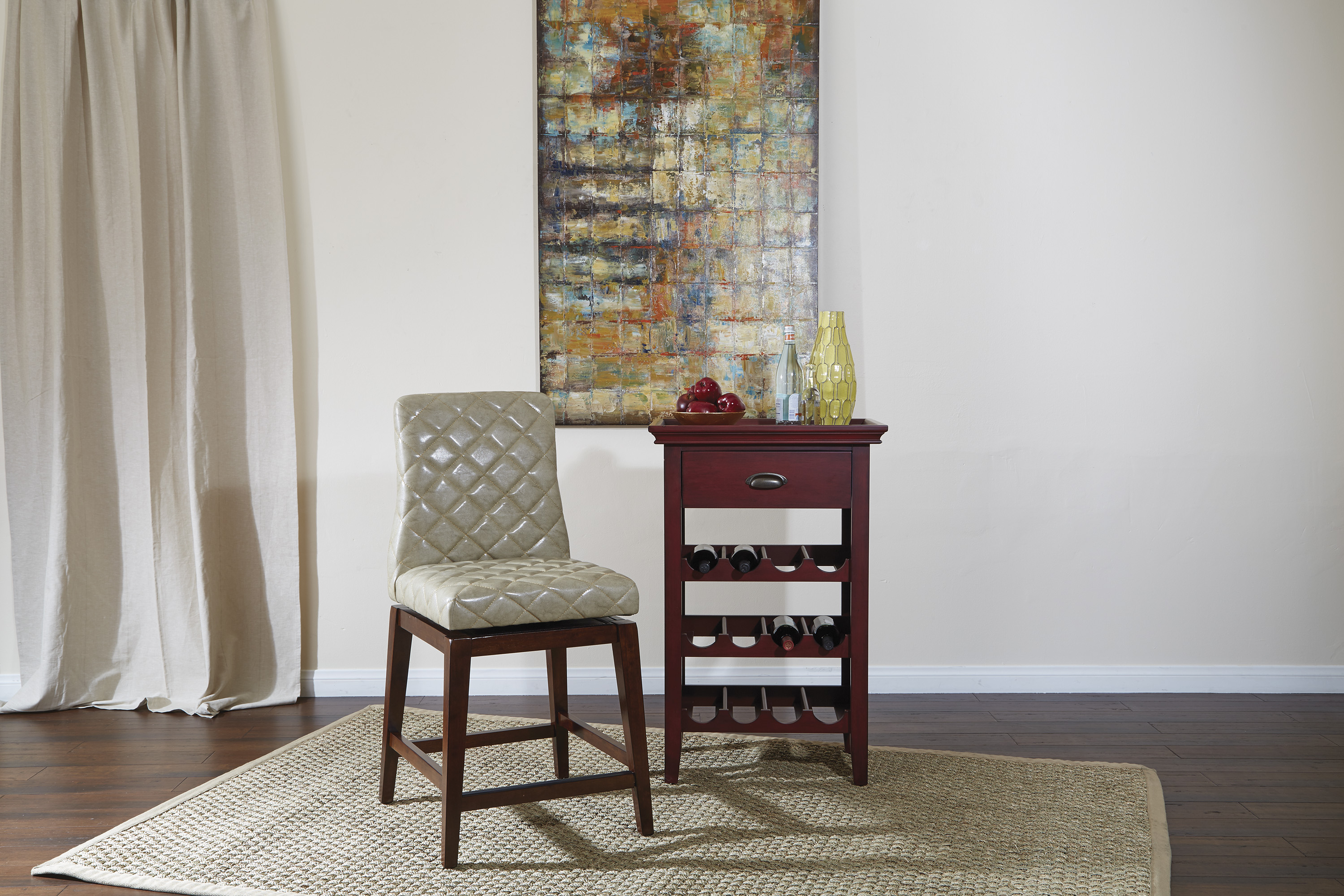 INSPIRED by Bassett Portofino Wine Cabinet in Vintage Wine Finish