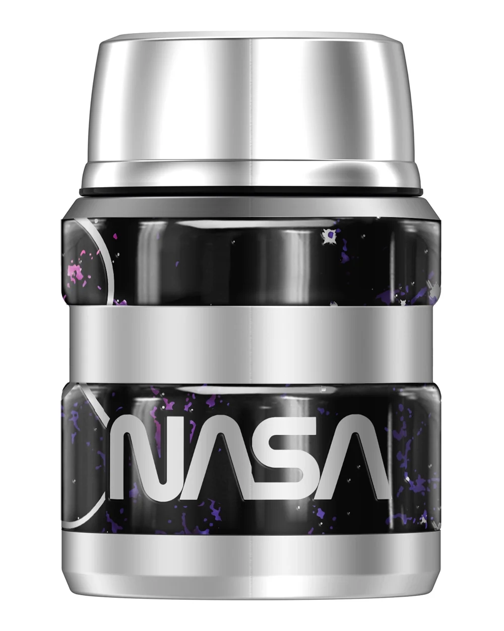 Nasa Worm Floating In Space THERMOS STAINLESS KING Stainless Steel Food Jar with Folding Spoon, Vacuum insulated & Double Wall, 16oz