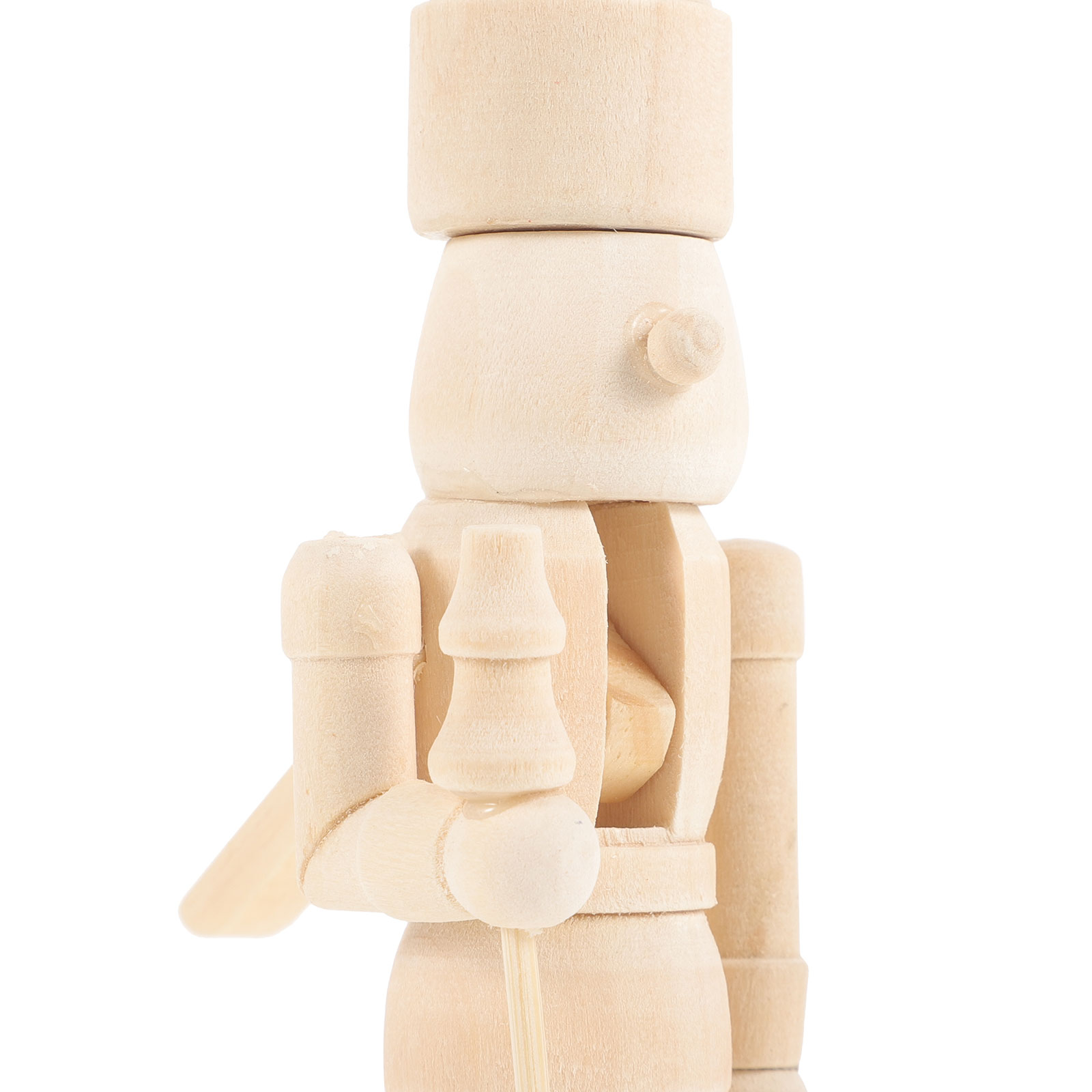 Christmas Puppet Xmas Wood Decor Doll Soldier Wooden Unfinished Figures Child Halloween Nutcracker 24 Pcs