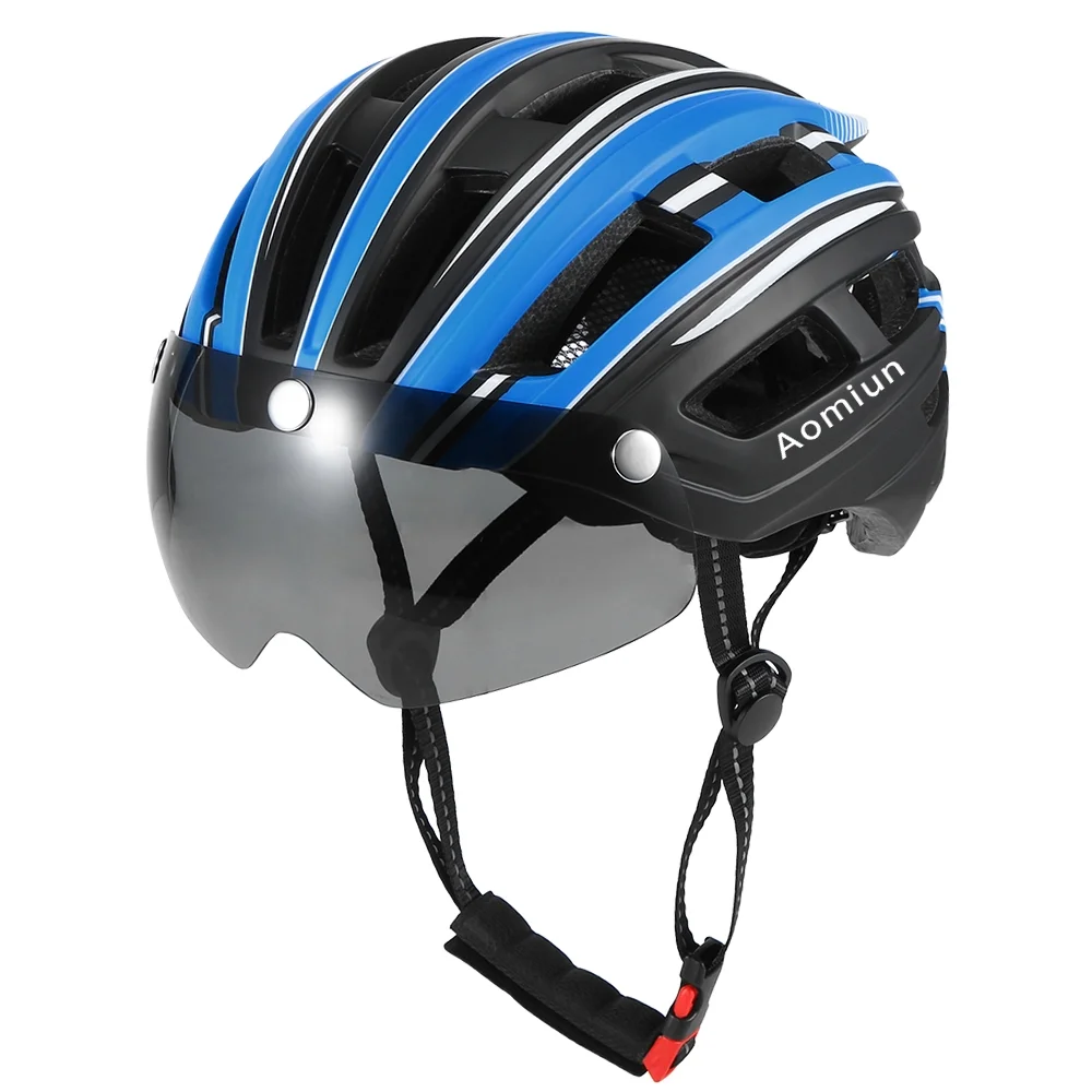 Aomiun Mountain Bike Motorcycling with Back Detachable Magnetic Visor Protective for Men Women