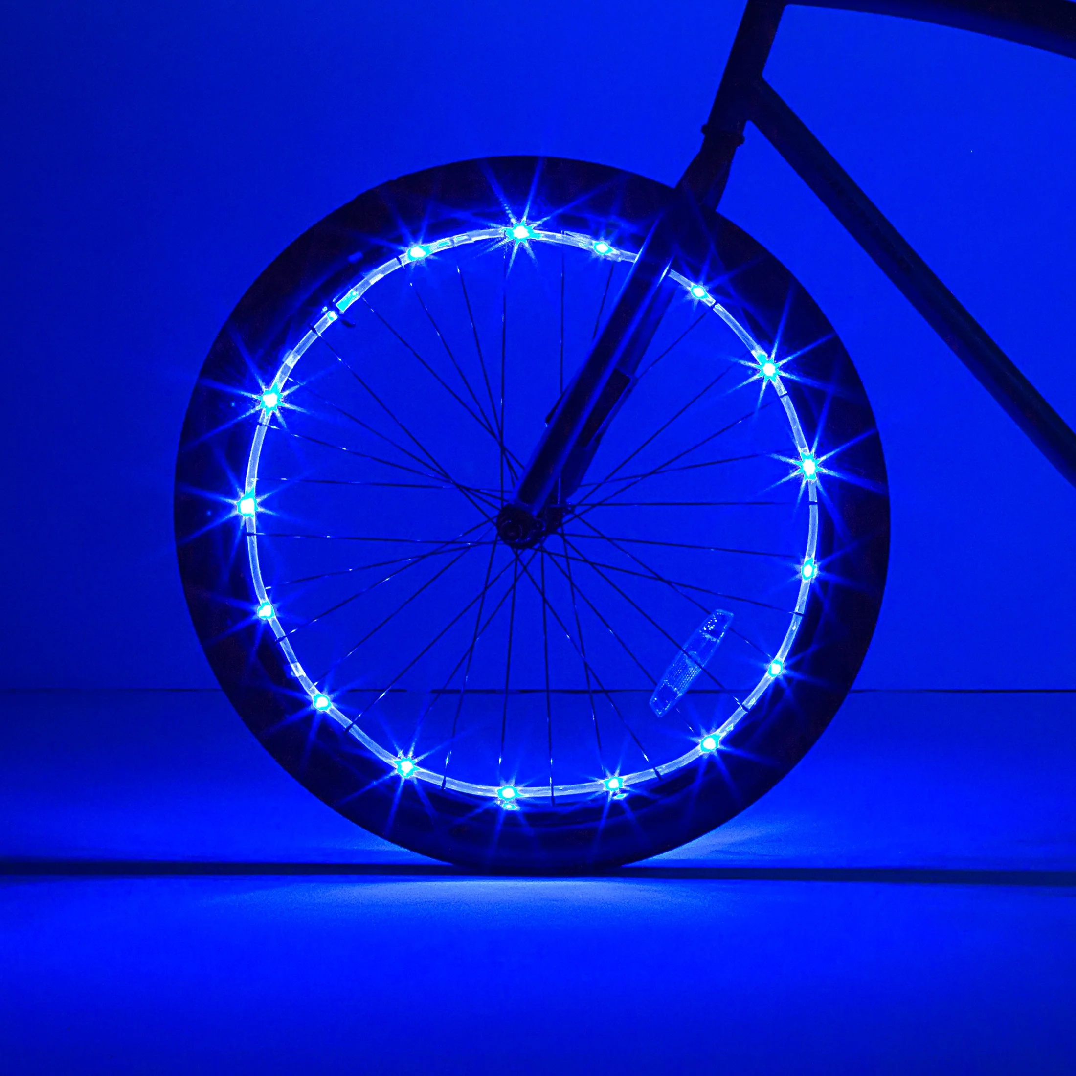 (2 pack) Brightz Wheel LED Bicycle Wheel Accessory Light, Blue, for 1 Wheel