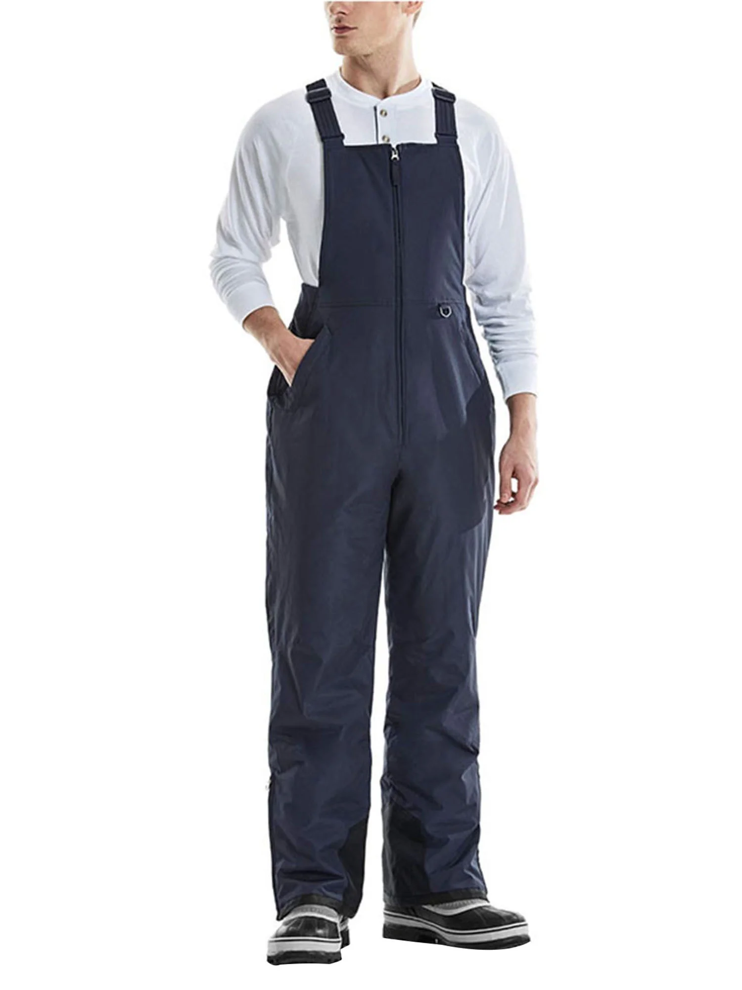Mens Insulated Ski Snow Bib Overalls Waterproof Ski Bib Overalls Winter Snowboarding Pants Ski Snow Bib Overalls with Pocket