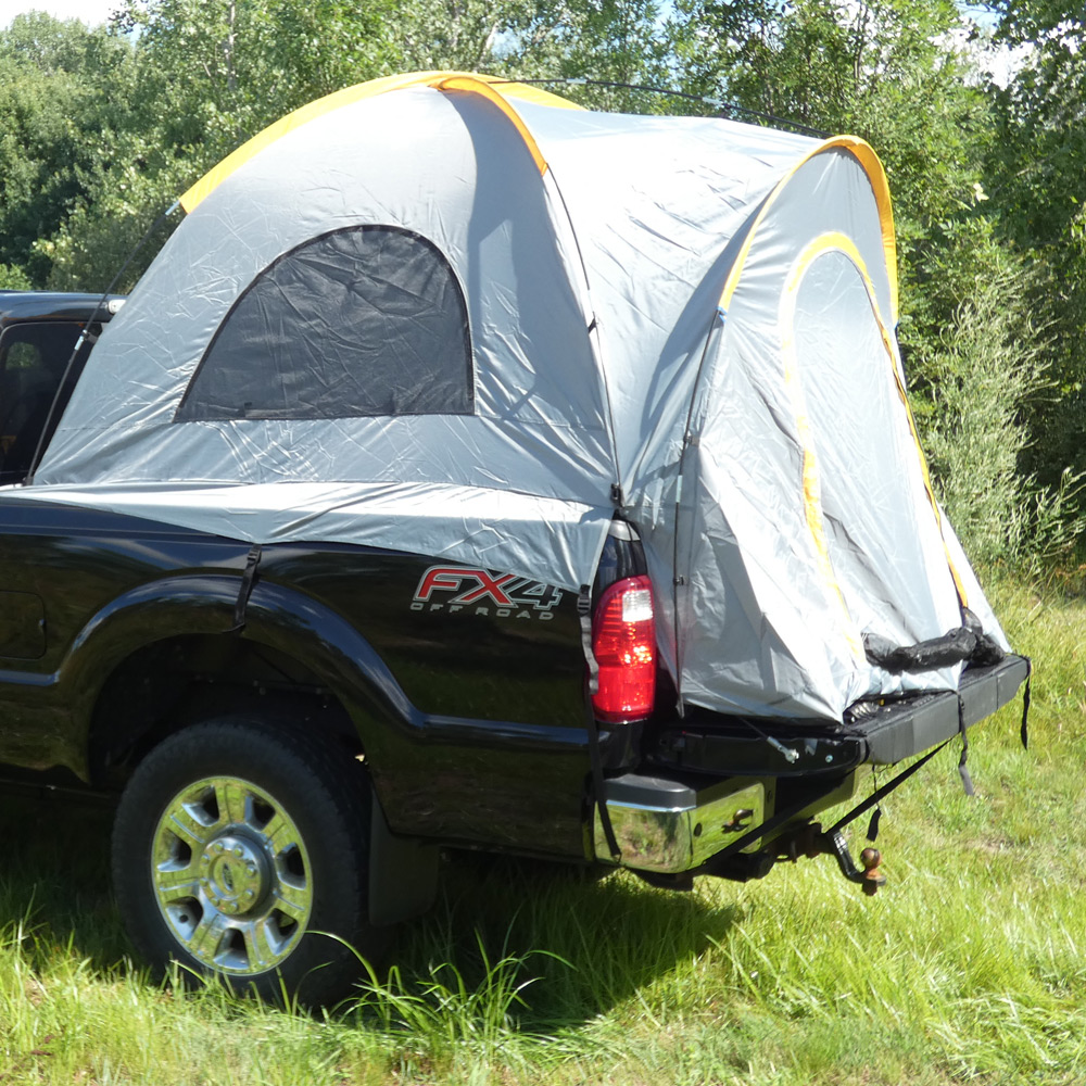 Sirius Truck Tent - Camping Tent for Truck Beds, Great for Camping, Fishing, Traveling and More, Grey/Orange, L