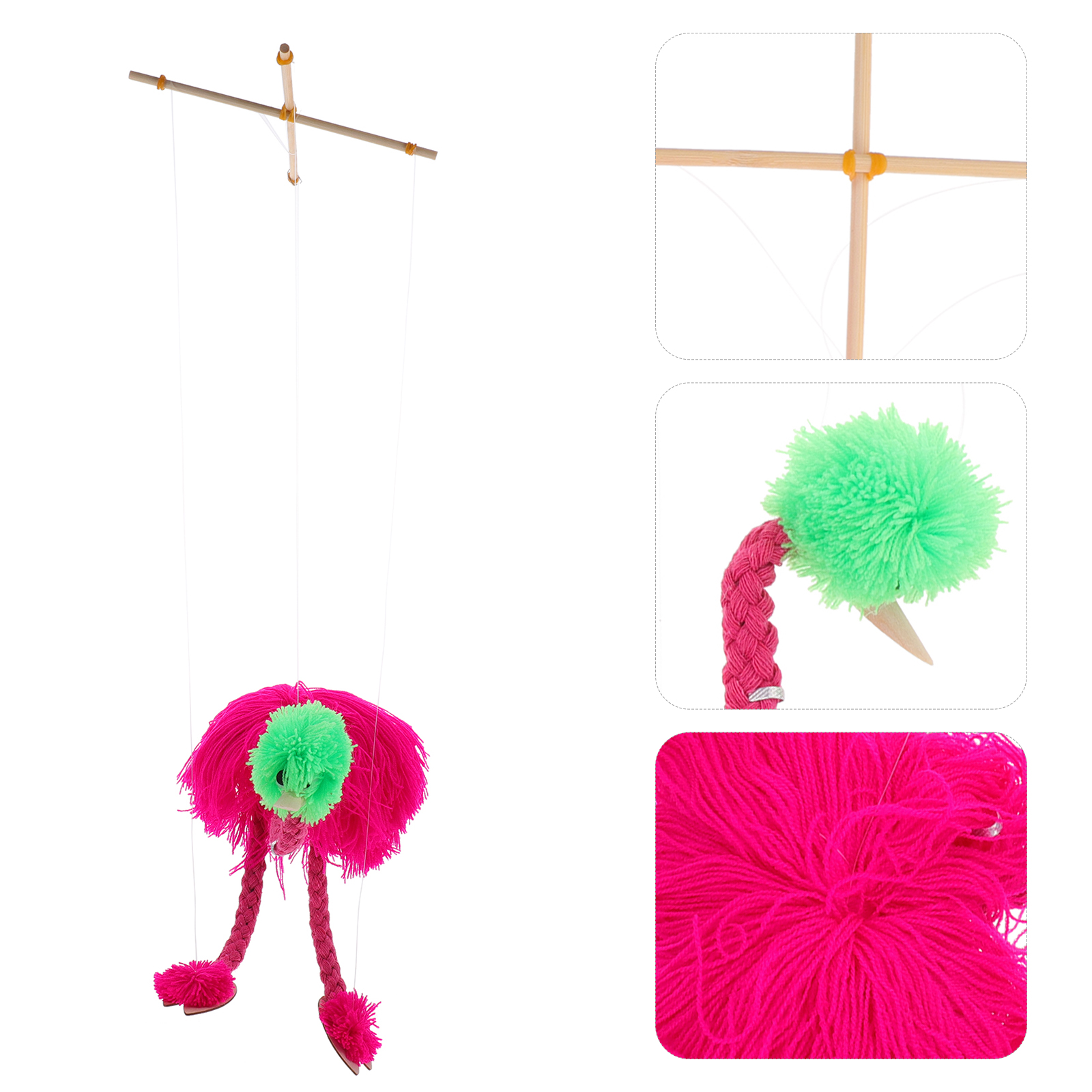 Hemoton Ostriches Marionette Puppet Plush Animals Marionette Puppet Show Toy Interactive Plush Toy