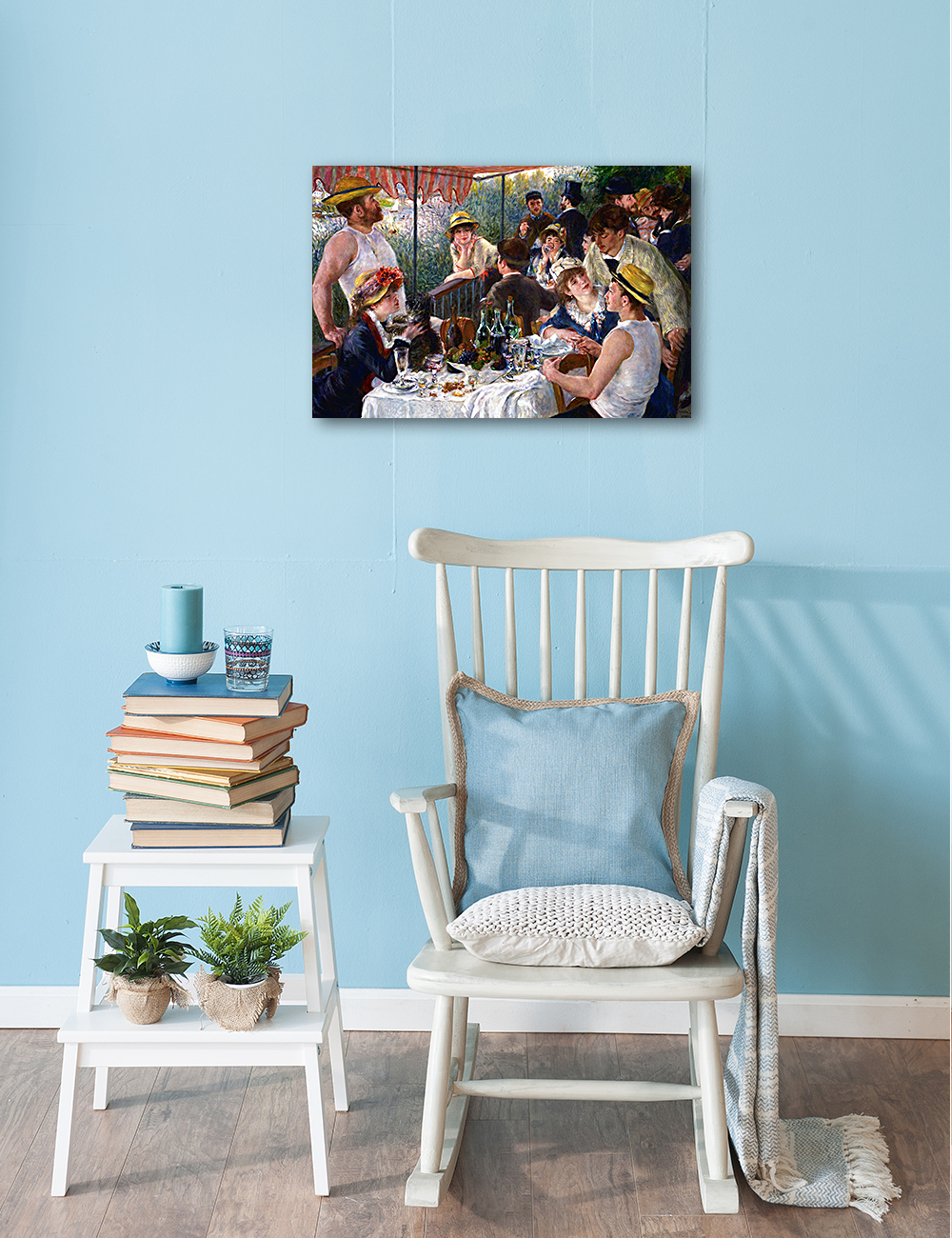 DECORARTS - Luncheon of the Boating Party by Pierre-Auguste Renoir. Oil Painting Reproduction, Giclee Print on Canvas. Ready to Hang Wall Art for Home, Bedroom, Office Decor. 18x12