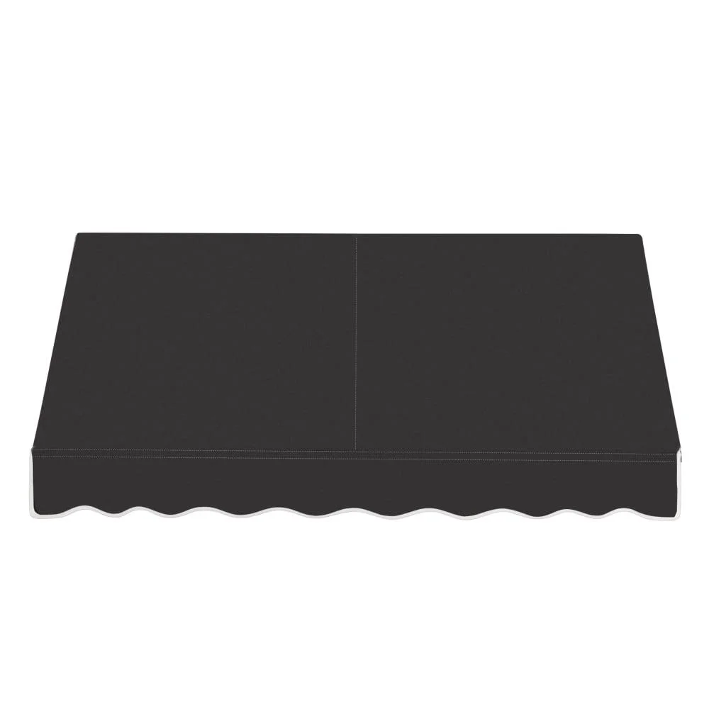 Awntech 5.375 ft Dallas Retro Fixed Awning Acrylic Fabric, Black