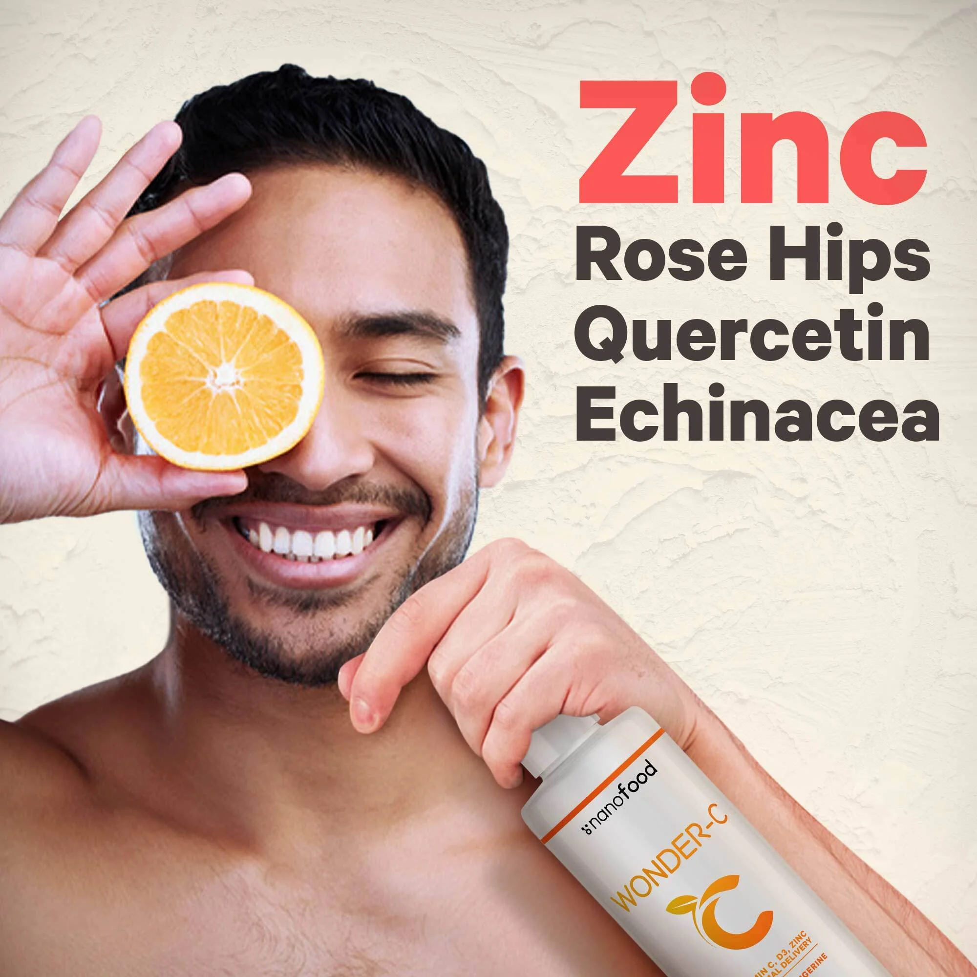 Codeage Nanofood Liposomal Wonder-C Liquid Vitamin C 1000mg, Zinc, Vitamin D E, Quercetin, Echinacea, 15.22 fl oz