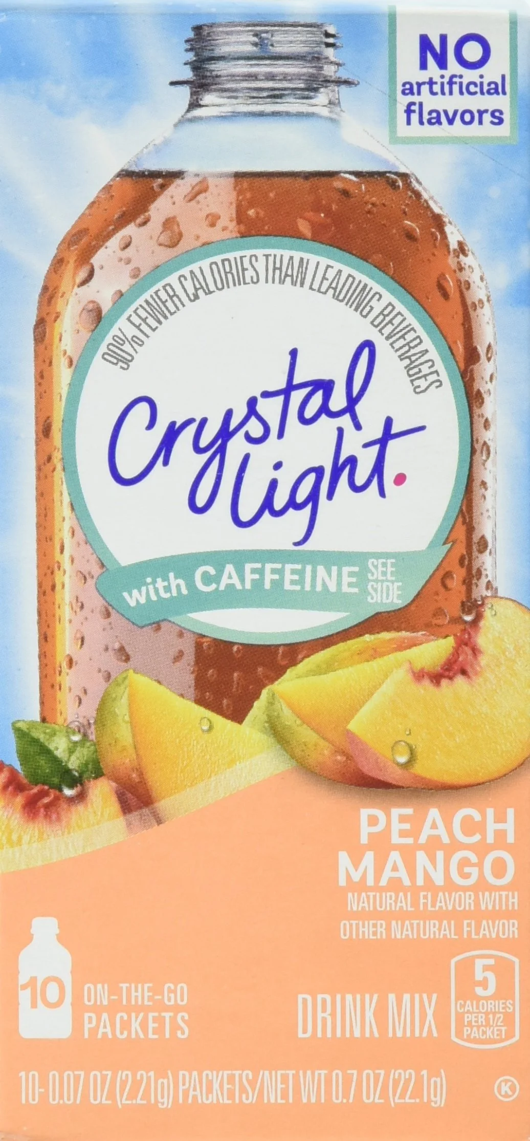 Crystal Light Sugar-Free Peach Mango Drink Mix (10 On-The-Go Packets)