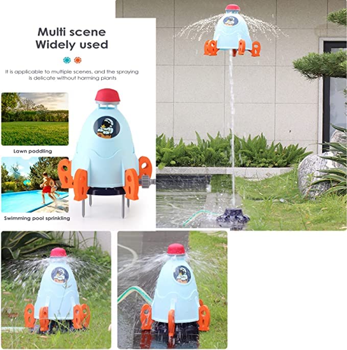 Launch Water Rocket Kids Water Toys for The Backyard Rocket Sprinkler Toy Outdoor Kids' Toys Water Summer Water Toys Outdoor Water Toys for Kids Ages 3-12