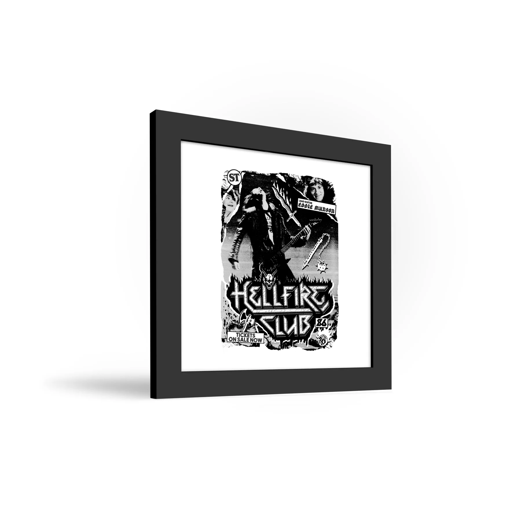 Gallery Pops Netflix Stranger Things: Season 4 - Eddie Munson Gig Poster Wall Art, Black Framed Version, 12