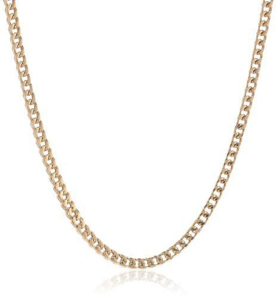 Ilanava Stainless Steel Thin Foxtail Chain Necklace Whole Gold Ion Plating 22