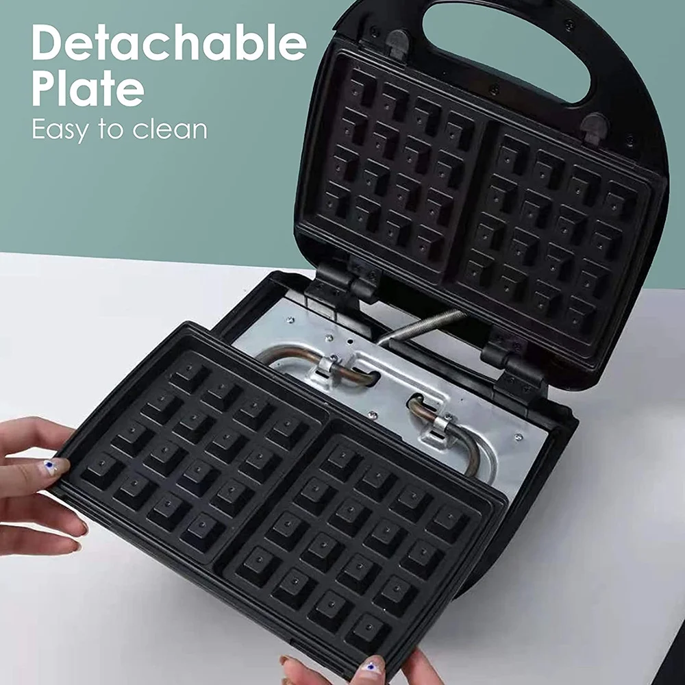 Aibecy Breakfast Maker Standard Household Stainless Steel Sandwich Multifunctional Waffle Heating Electric Baking Pan Steak Panini Bread Maker