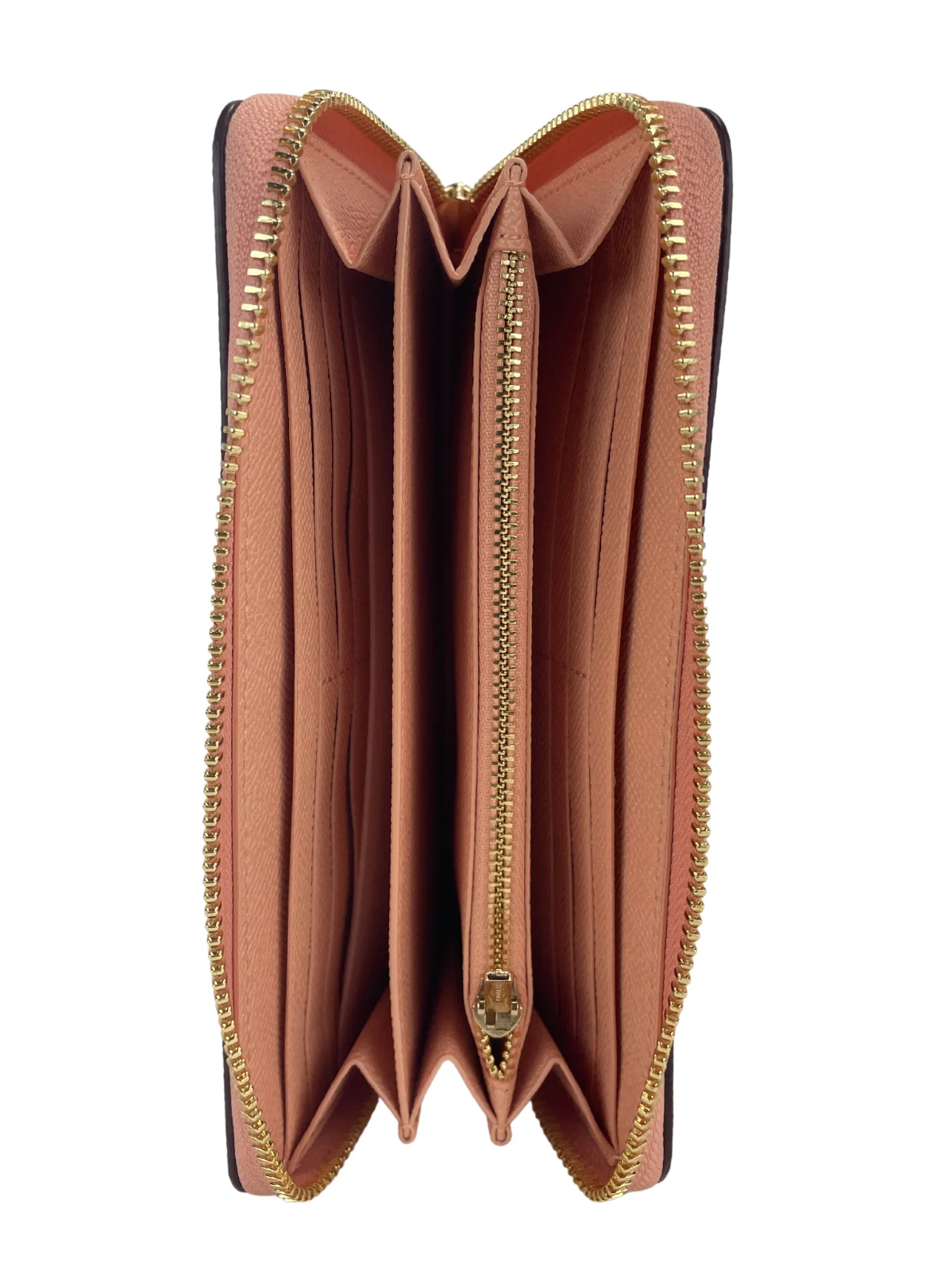 Coach (C3441) Long Crossgrain Leather Zip Around Wristlet Wallet (Faded Blush)