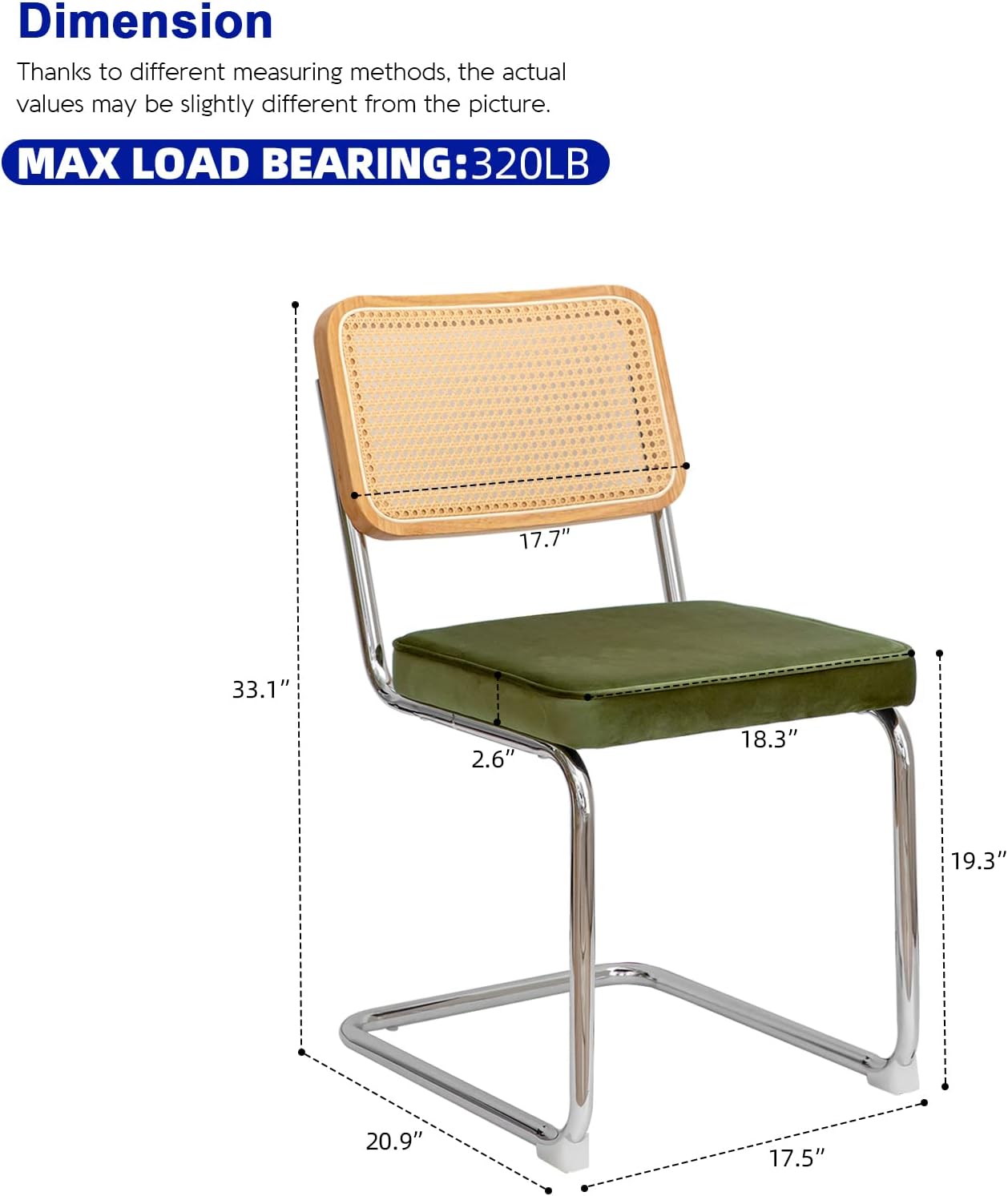 JIAH Dining Chairs Set of 2, Side Accent Chairs with Chrome Legs, Modern Mid Century Designed Chairs, Upholstered Dining Living Room Kitchen Chairs (Black-2pcs)