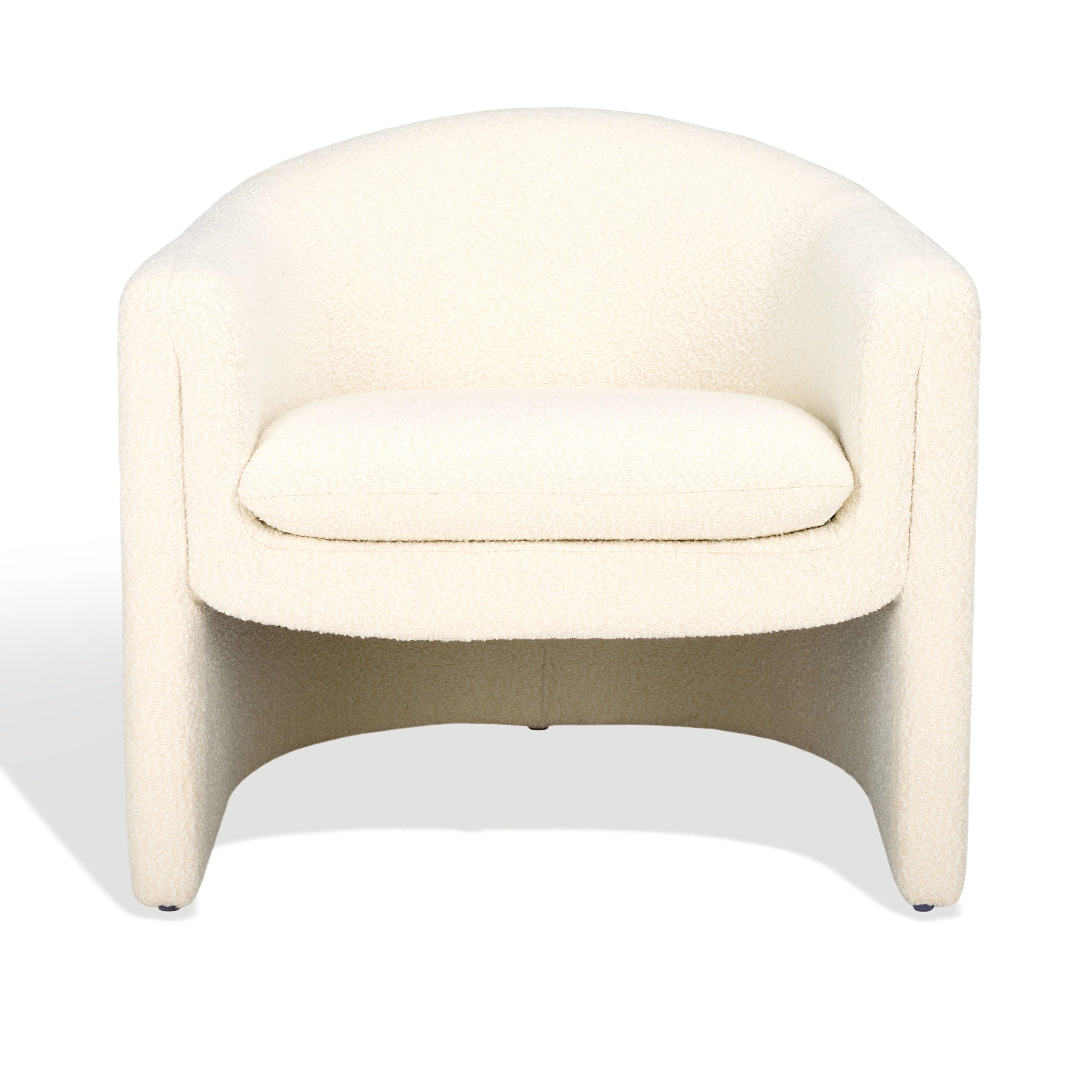 SAFAVIEH Couture Laylette Modern Boucle Solid Accent Chair, Ivory