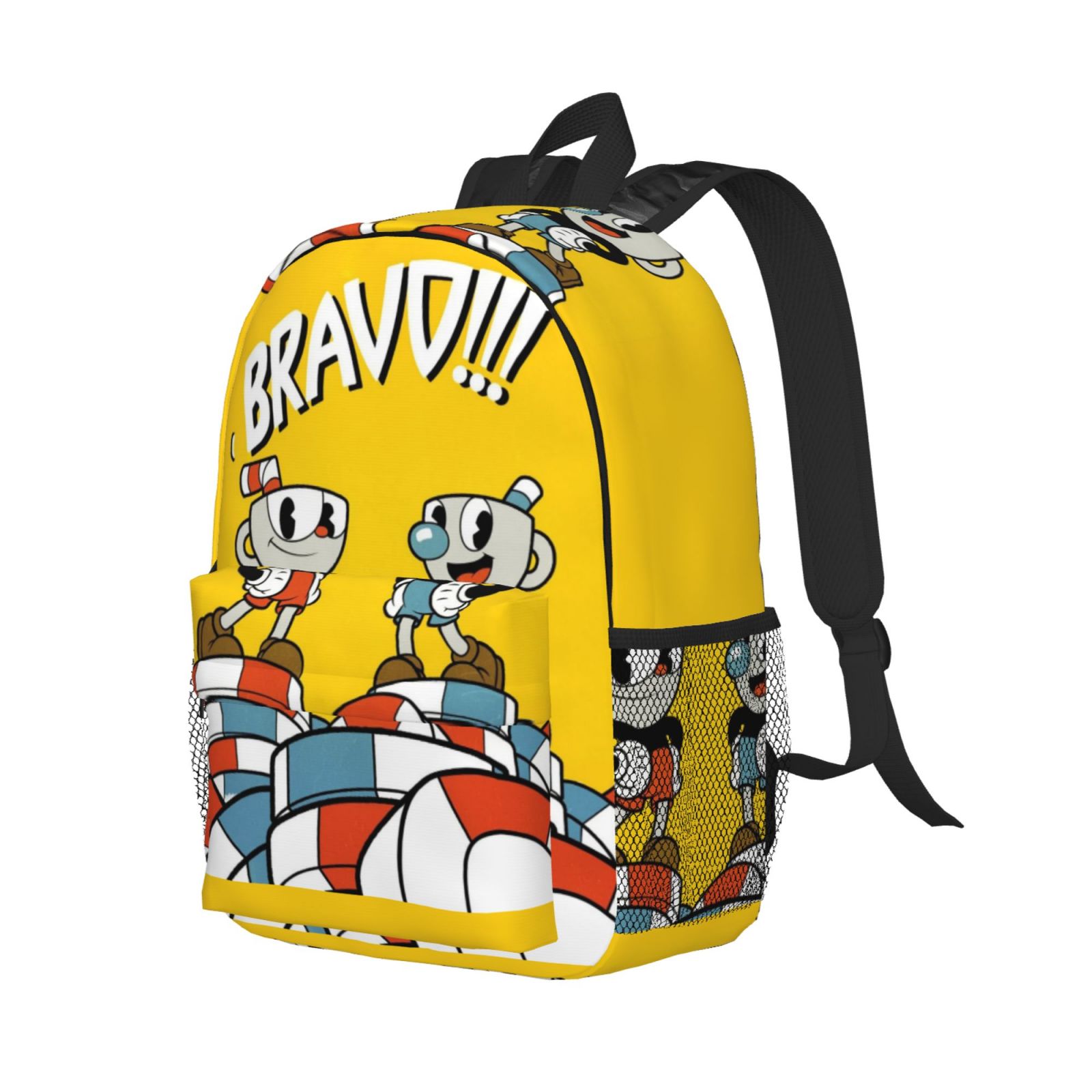 Cuphead Brother Mugman Backpack Shoulders Schoolbag Bookbags Satchel Laptop Daypack Travel Bags For Women Men Boys Girls