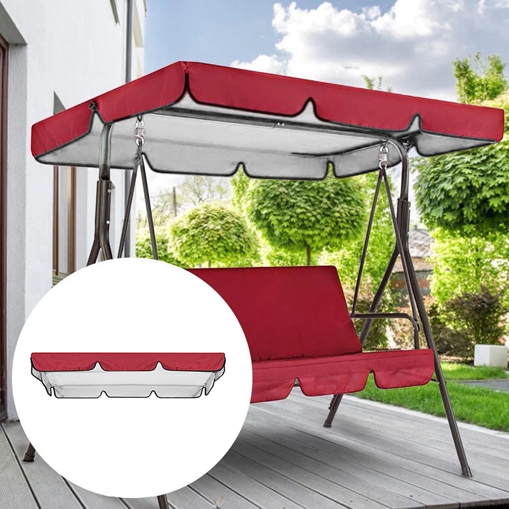 Swing Top Cover Canopy Replacement Porch Patio Outdoor Swing Top Cover for Home Garden, Beige