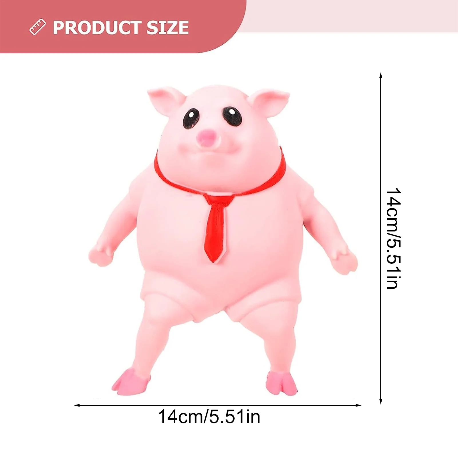 FeiraDeVaidade Pig Stress Toys,Pig Stress Toy,Pig Squeeze Toy Stress Balls,Anti-Anxiety Irritability Pig Toy