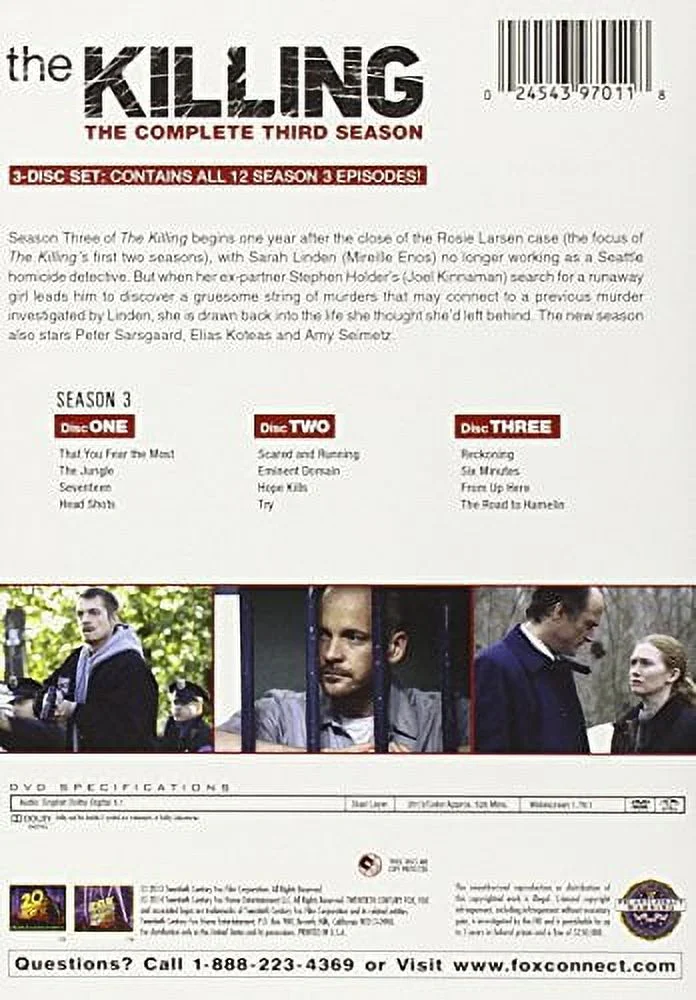 The Killing: The Complete Third Season (DVD), Fox Mod, Drama