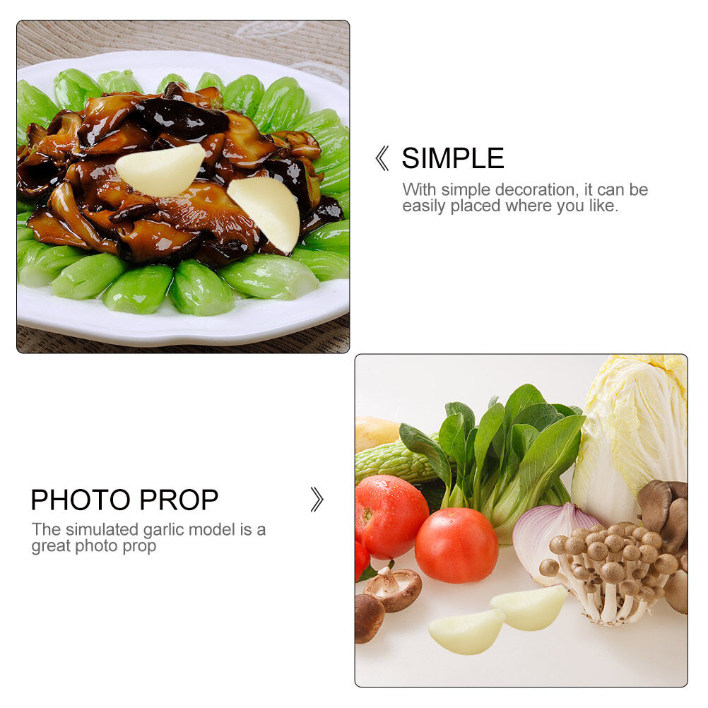 10 Pcs Simulated Garlic Household Ornaments Micro Toys Miniature Dollhouse Artificial Room Simulation Cloves Child