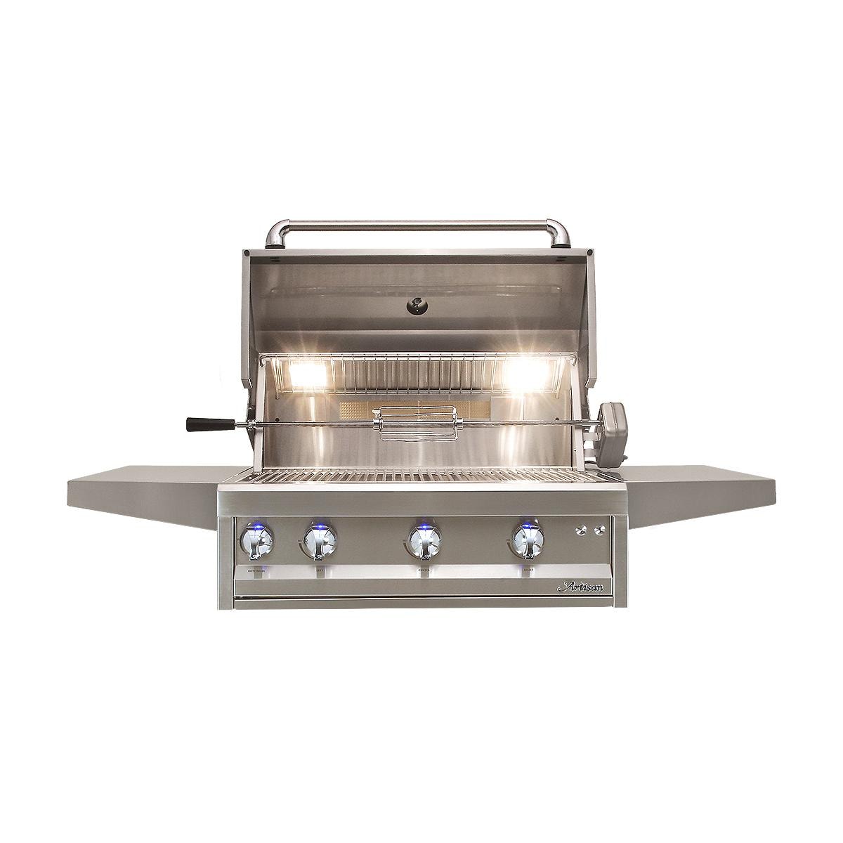 Artisan Professional 32-Inch 3-Burner Built-In Propane Gas Grill With Rotisserie - ARTP-32-LP