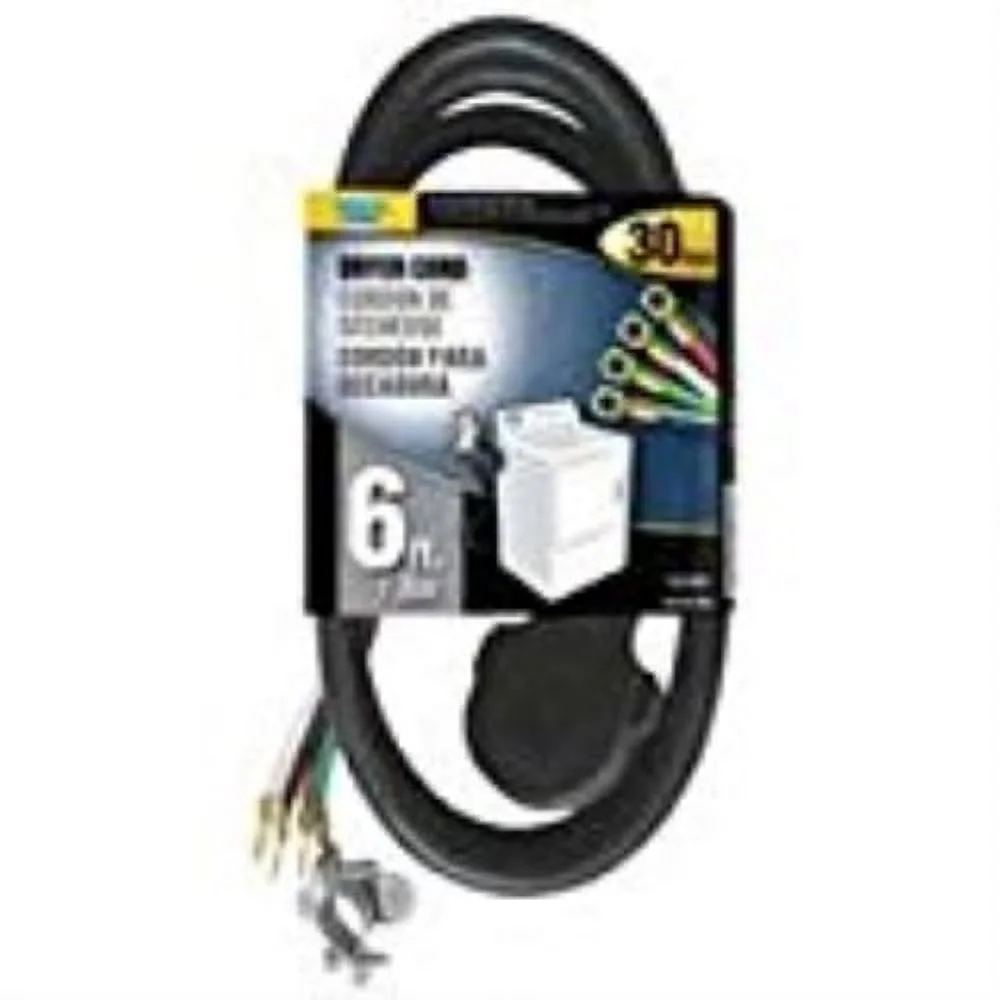 Power Zone ORD100406 Dryer Cord, 6', Black