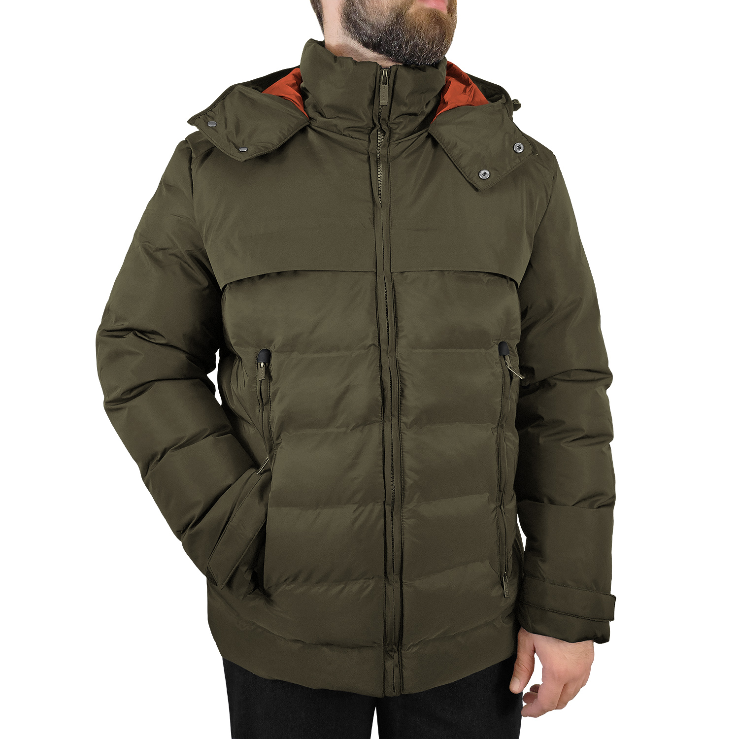 VICTORY OUTFITTERS Hooded Men's Jacket Winter Parka Jacket Warm Thicken Ski Coat-Olive-S