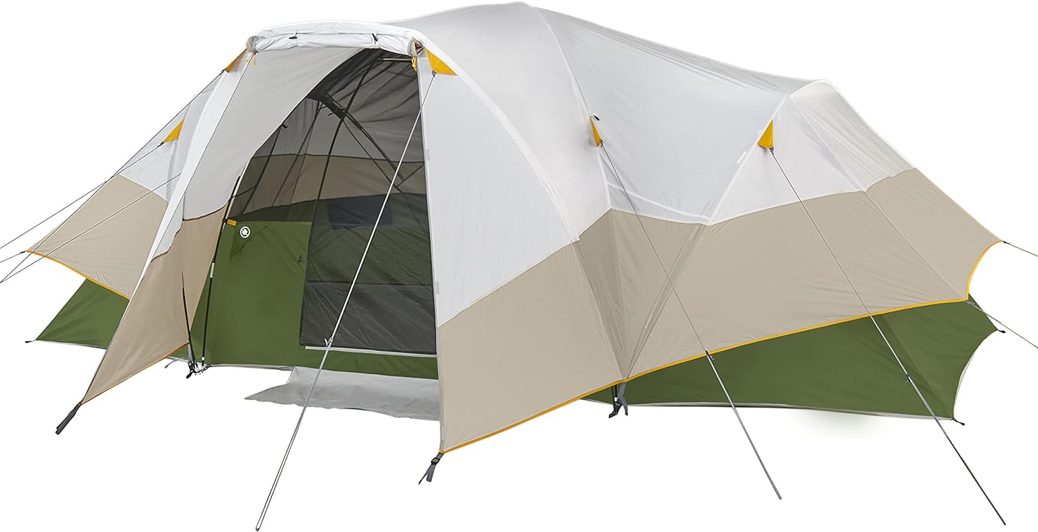 8 Person Hybrid Dome Family Camping Tent,with 2 Rooms, Room Divider