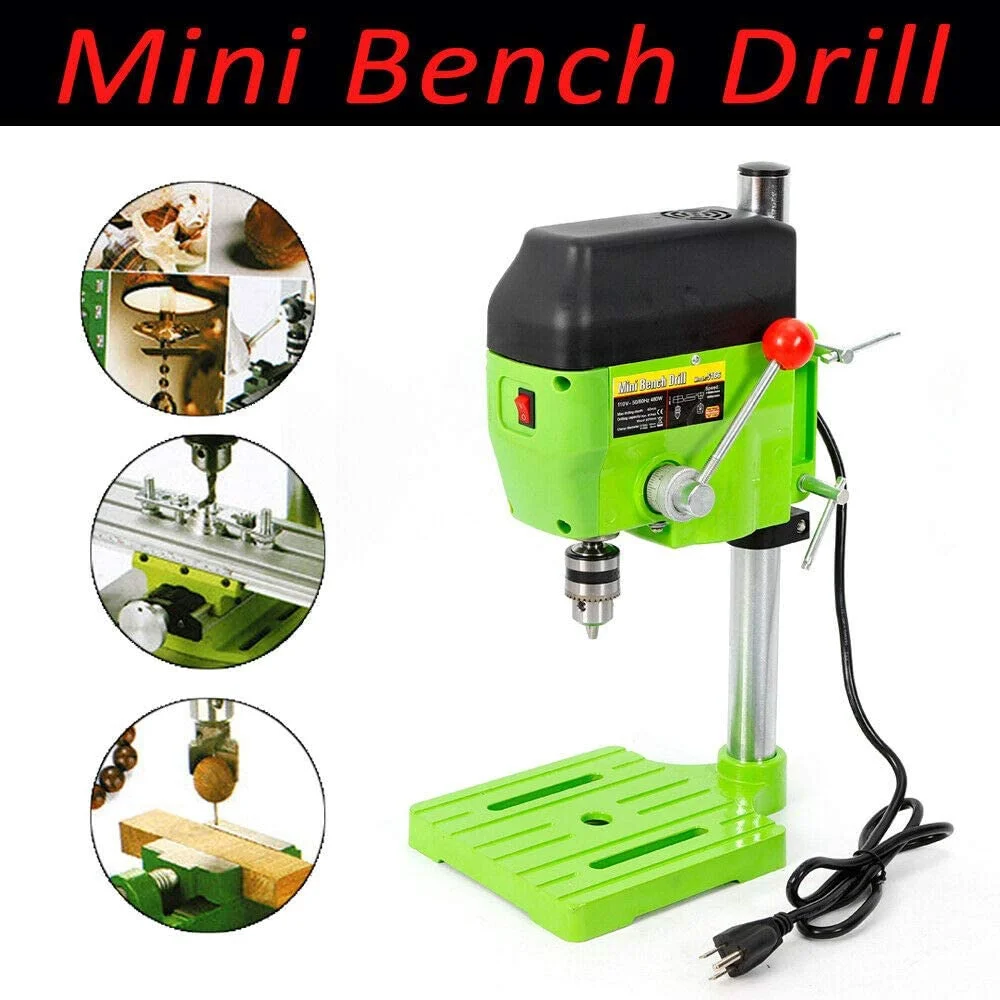 WUZSTAR 480W Electric Drill Press Machine,Work Bench 2-Speed Wood Metal Drilling Machine