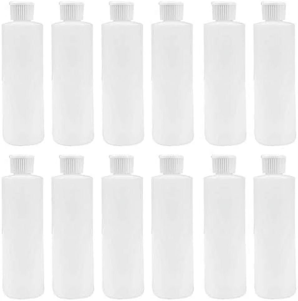 8 OZ PLASTIC CYLINDER BOTTLE WITH -TOP POUR SPOUT (12)