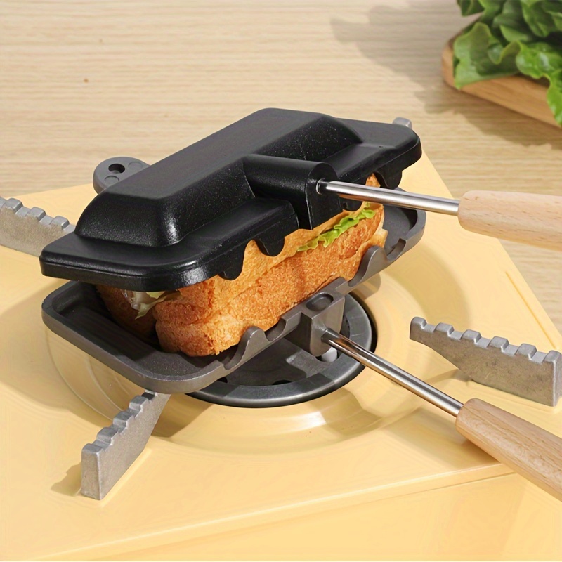 Non-Stick Dual-Sided Sandwich/Waffle Maker - Durable Alloy Panini Grill for Home Breakfast & Snacks