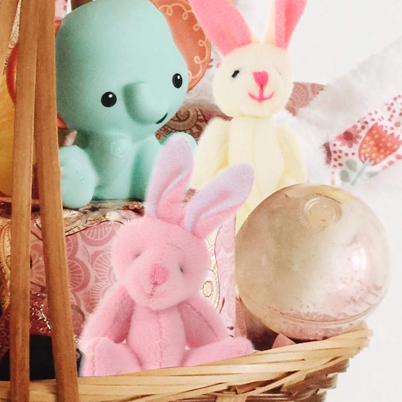 15 Pcs Knuckle Rabbit Pendant Bunny Party Favors Decorations Mini Plush Toy Stuffed Animal Cars Toys Ornament