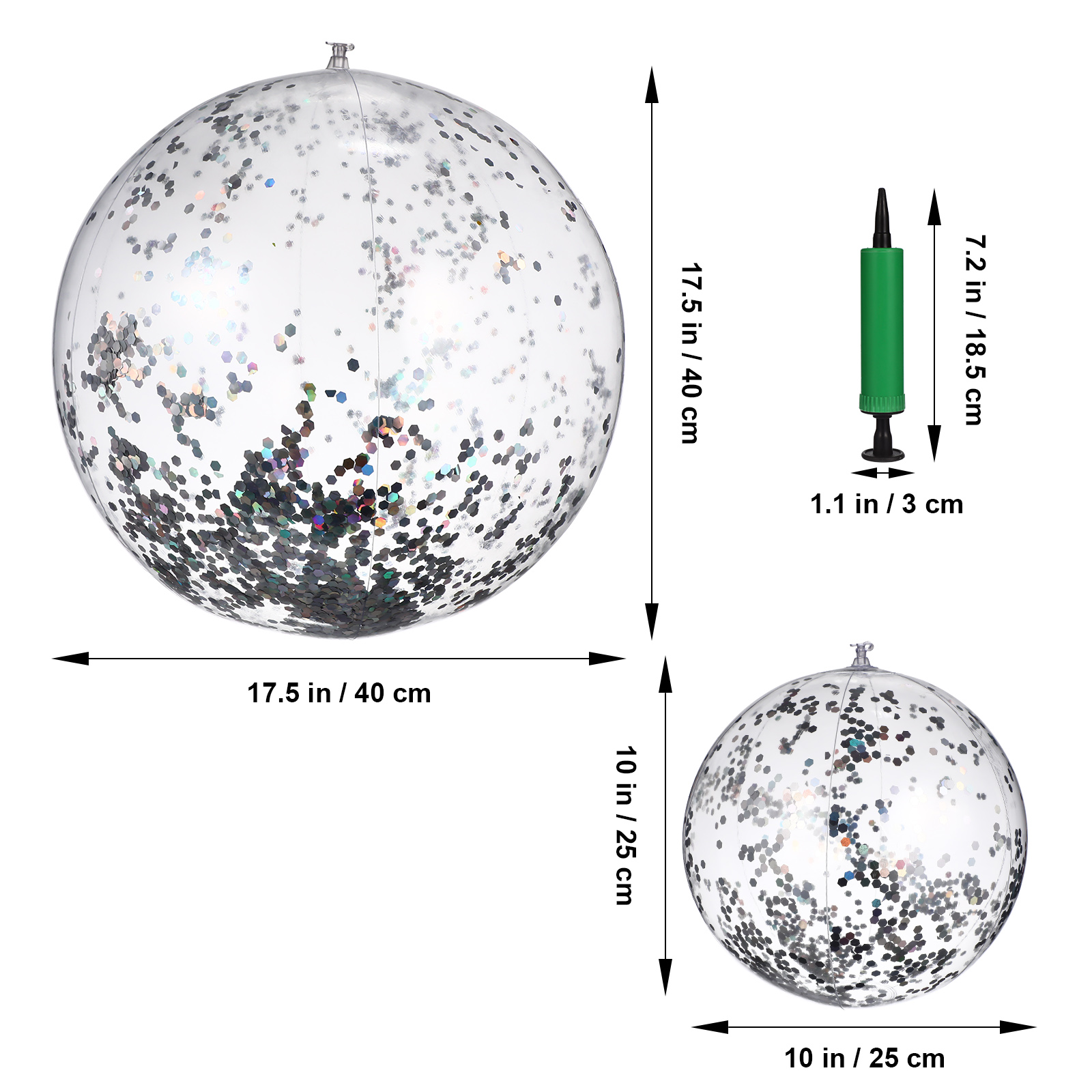 2 Pcs Ball Beachballs Inflatable Childrens Toys Giant Pvc