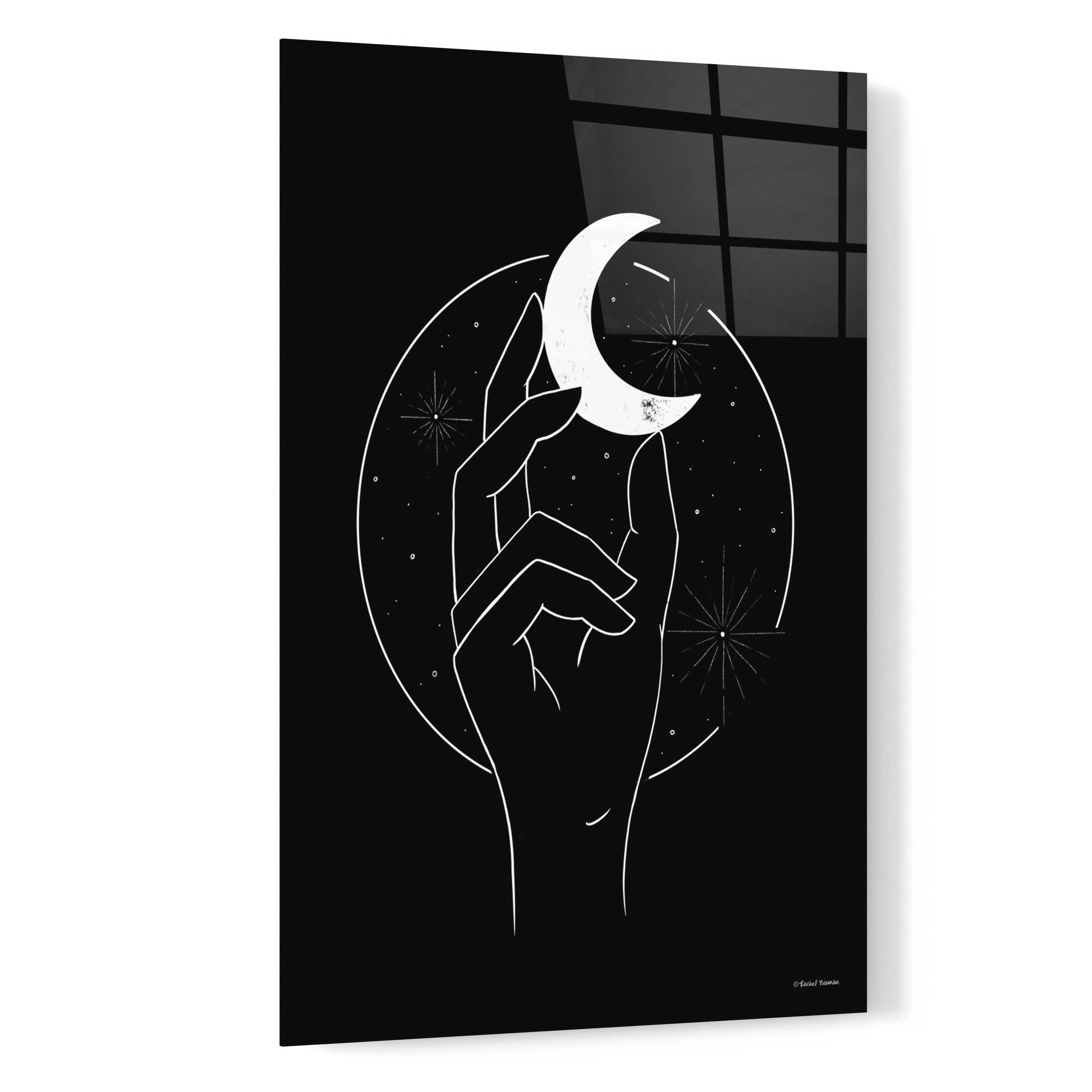 Epic Art 'How to Catch the Moon' by Rachel Nieman, Acrylic Glass Wall Art, 16