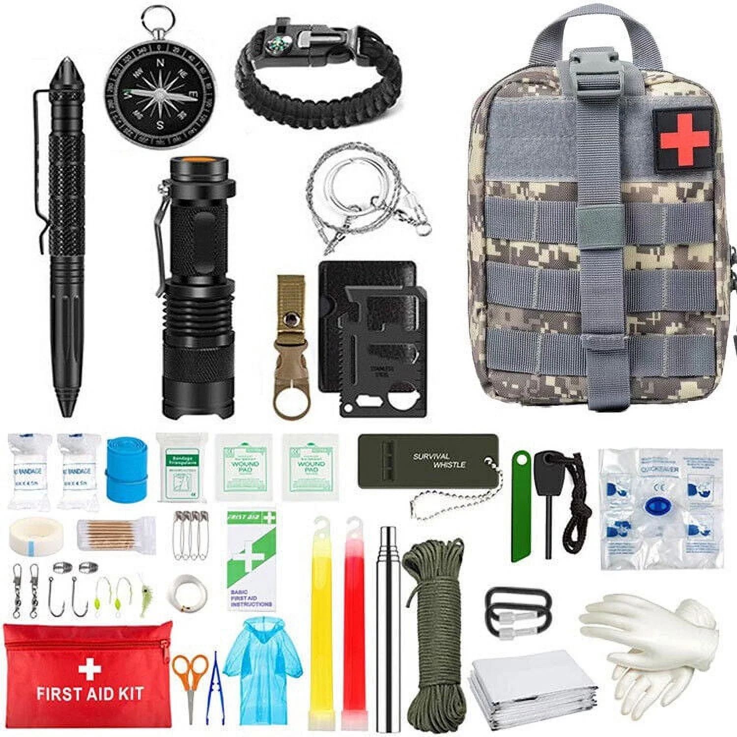 Outdoor Emergency Gear Survival Kit Multi-Function Camp Tactical Equipment