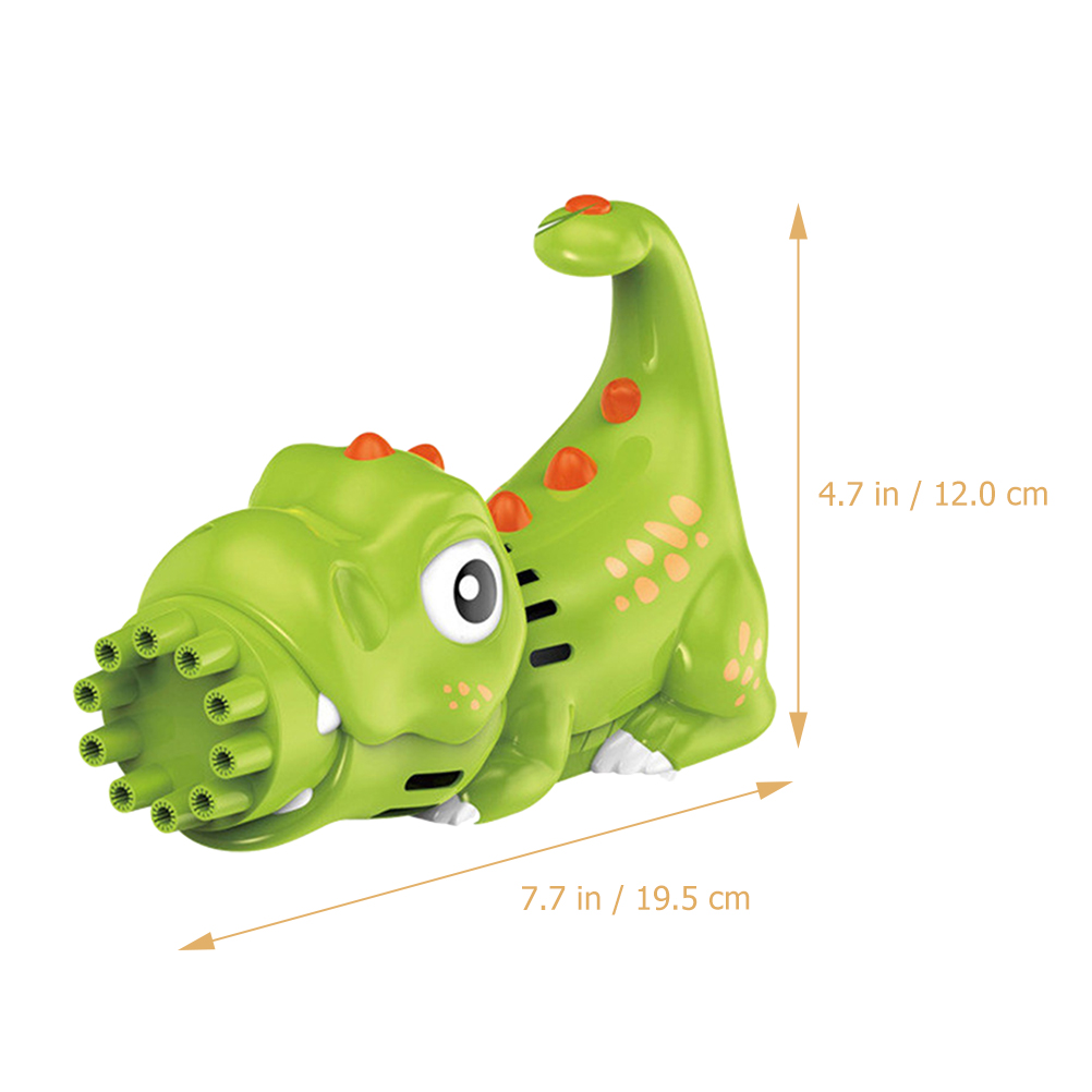 Dinosaur Gatling Bubble Gun 10-Hole Bubble Maker Toy, Bubble Machine for Kids Indoor Outdoor Summer Activity Toys