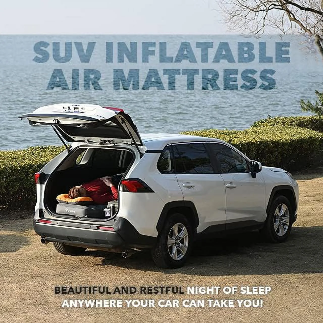 Unbeatable Durability SUV Air Mattress for Car Camping, Durable Extra Thick 300D Oxford Fabric, Quick Easy Set-Up w/Electric Pump, Car Bed Mattress