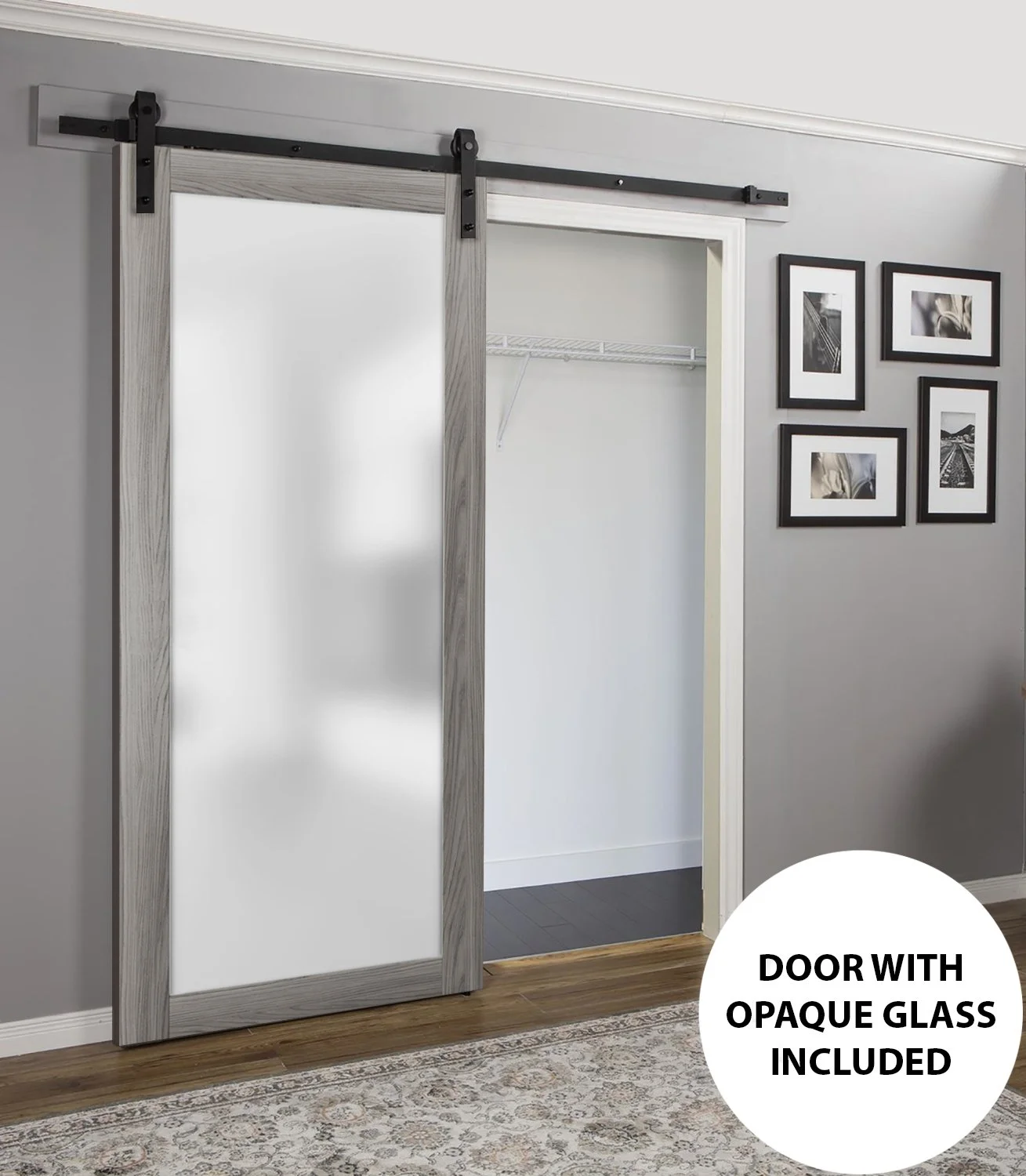 Sliding Barn Glass Door 28 x 80