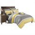 Chic Home Karsa Falcon Hotel Collection 10 Pieces Comforter Bed In A Bag - King 104x90, Yellow