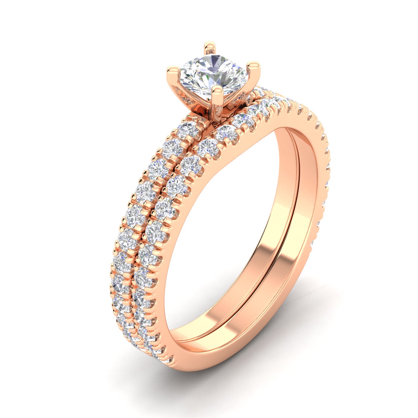 1Ct Round Cut Moissanite (VVS1/D) 10k Rose Gold Solitaire Rings Fine Jewelry for Women Gifts