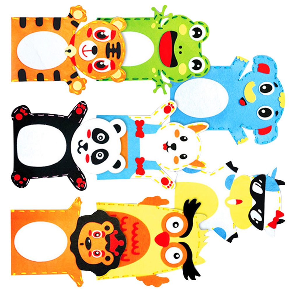 8PCS Creative DIY Handmade Doll Making Kit Adorable Cartoon Fabric Weaving DIY Materials Educational Toys for Children Home Famil