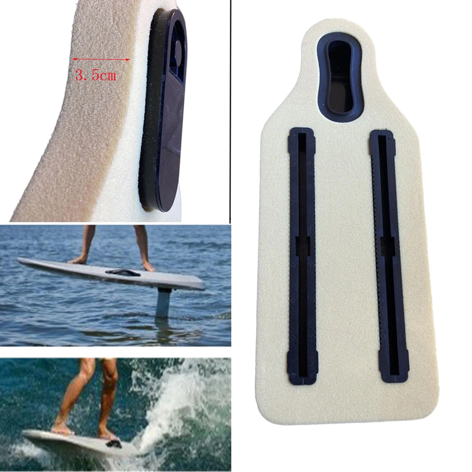 Hydrofoil Board Surfboard , Reinforced Base Fin Case, Tail Rudder 10 inch
