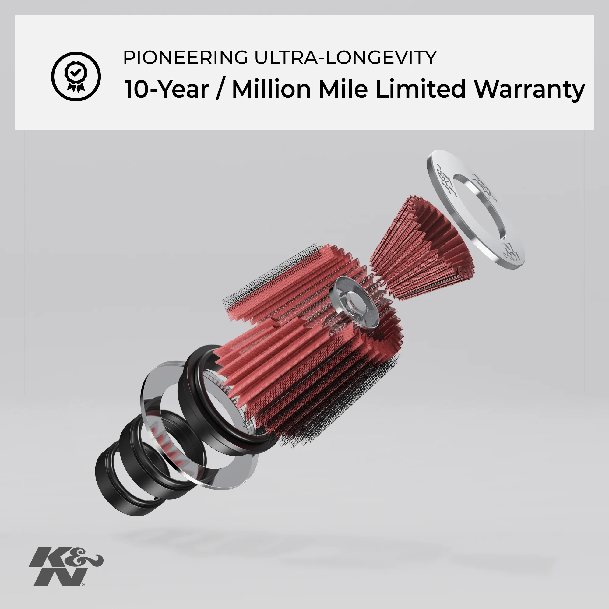 K&N engine air filter, washable and reusable: 2001-2008 Honda/Acura (FR-V, Civic VII, CR-V, CR-V II, Civic Si, Civic VI, Stepwgn, Stream, RSX, RSX Type S) E-2429