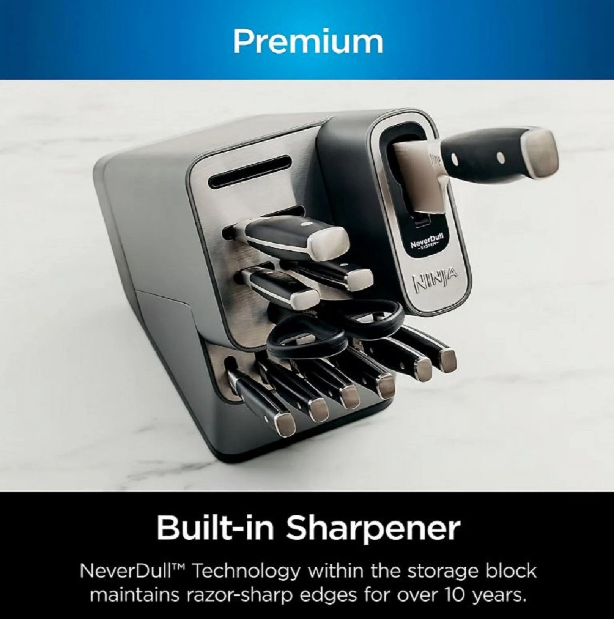 Open Box Ninja Foodi K32010A 10-Piece NeverDull Premium Knife System