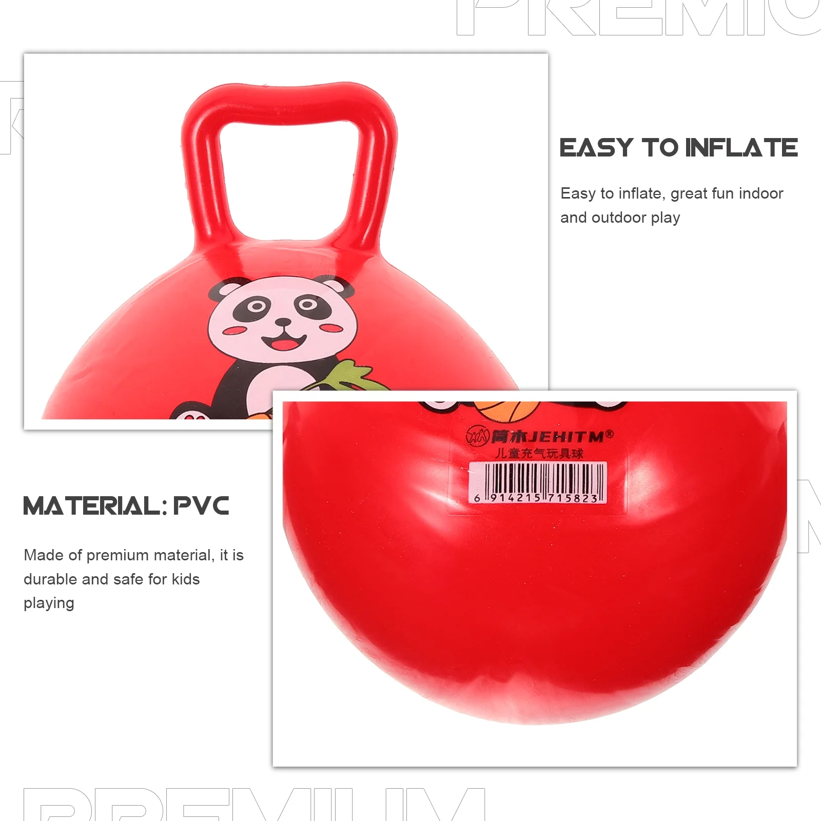 4 Pcs Jumping Toy Ball Inflatable Kangaroo Bouncer Toddler Toys Bouncing Kids Exercise Fitness Child