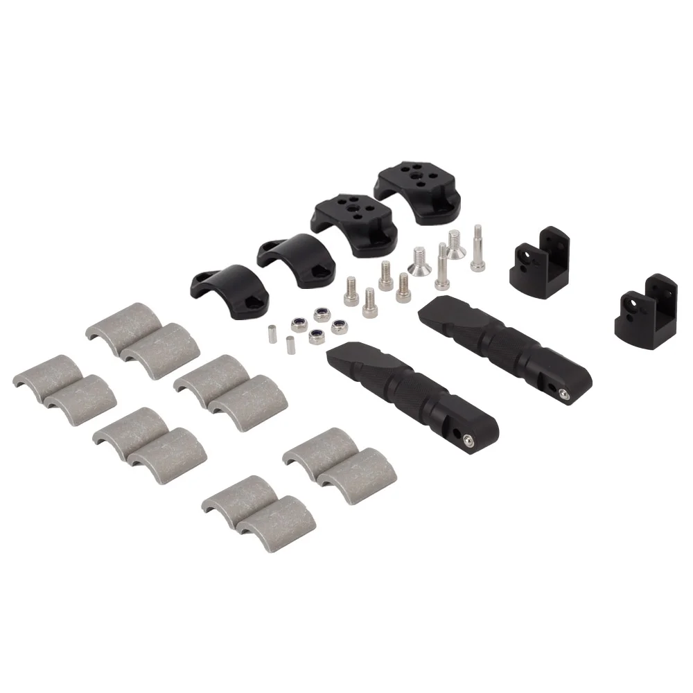 For Harley Sportster XL53C / XL883C / XL883L / XL883N / XL883R / Iron 883 AllYears Universal Motorcycle 360 Rotatable Highway Crash Bar Foot Pegs